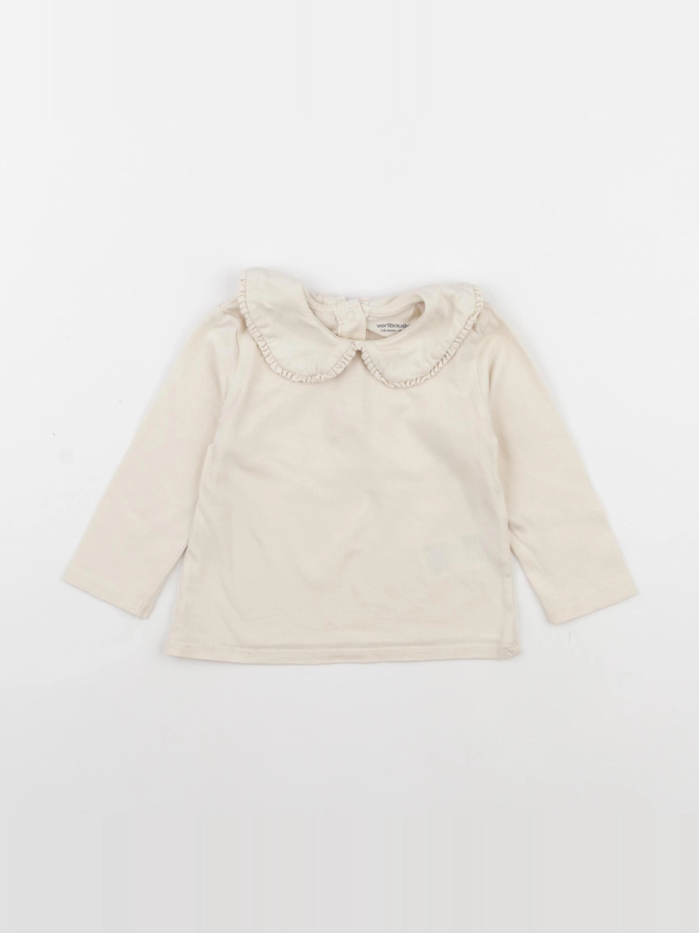 Vertbaudet - tee-shirt beige - 18 mois