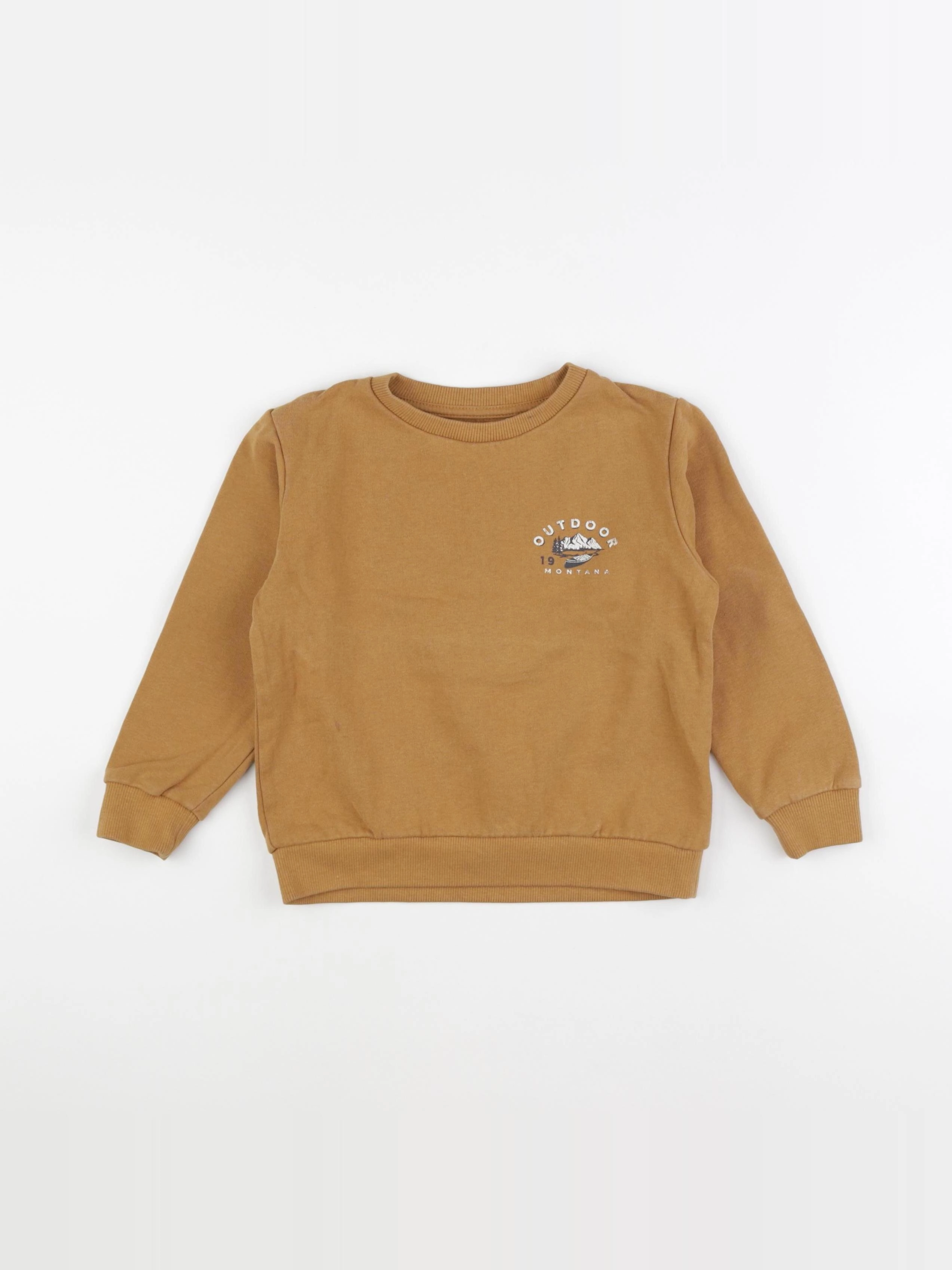 Vertbaudet - sweat marron - 5 ans
