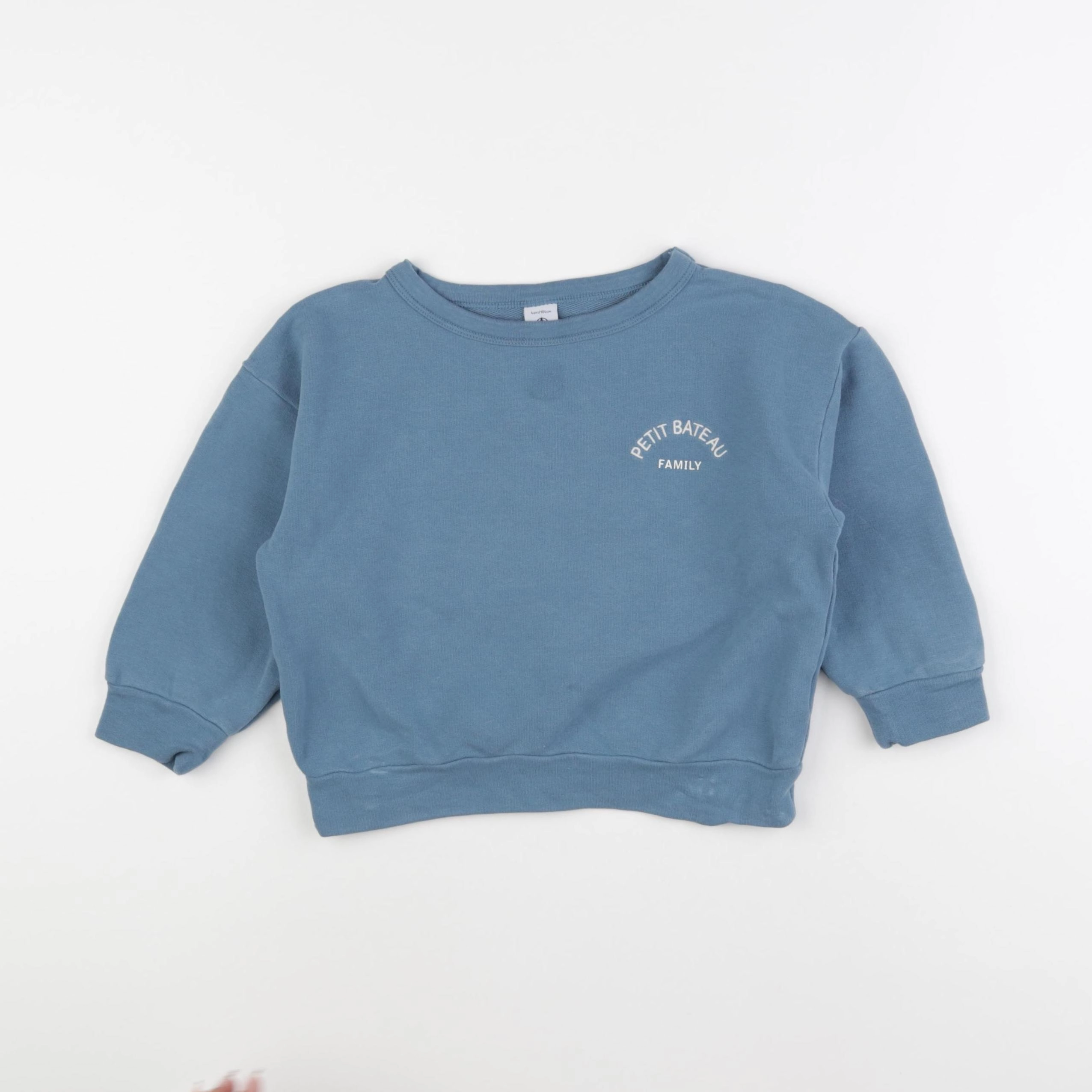 Petit Bateau - sweat bleu - 4 ans