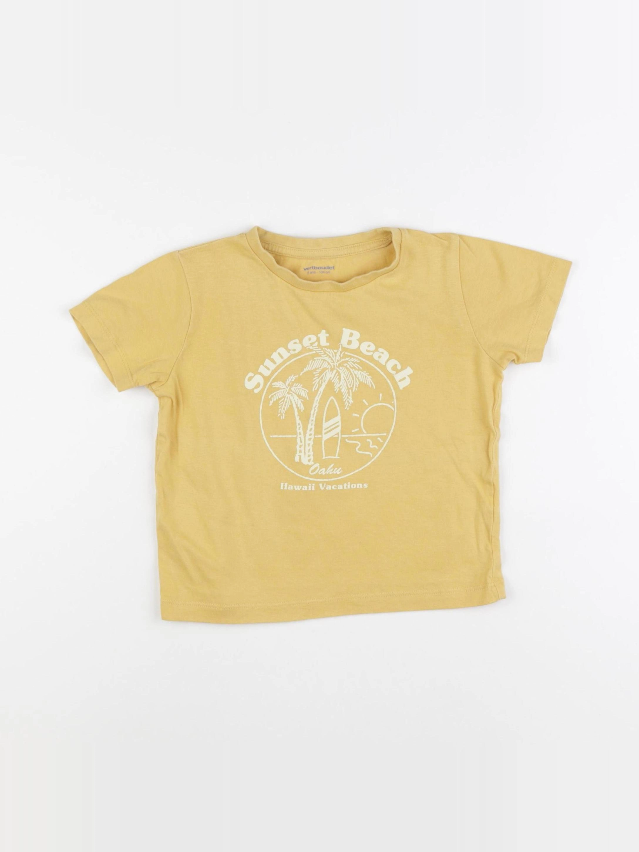 Vertbaudet - tee-shirt jaune - 4 ans