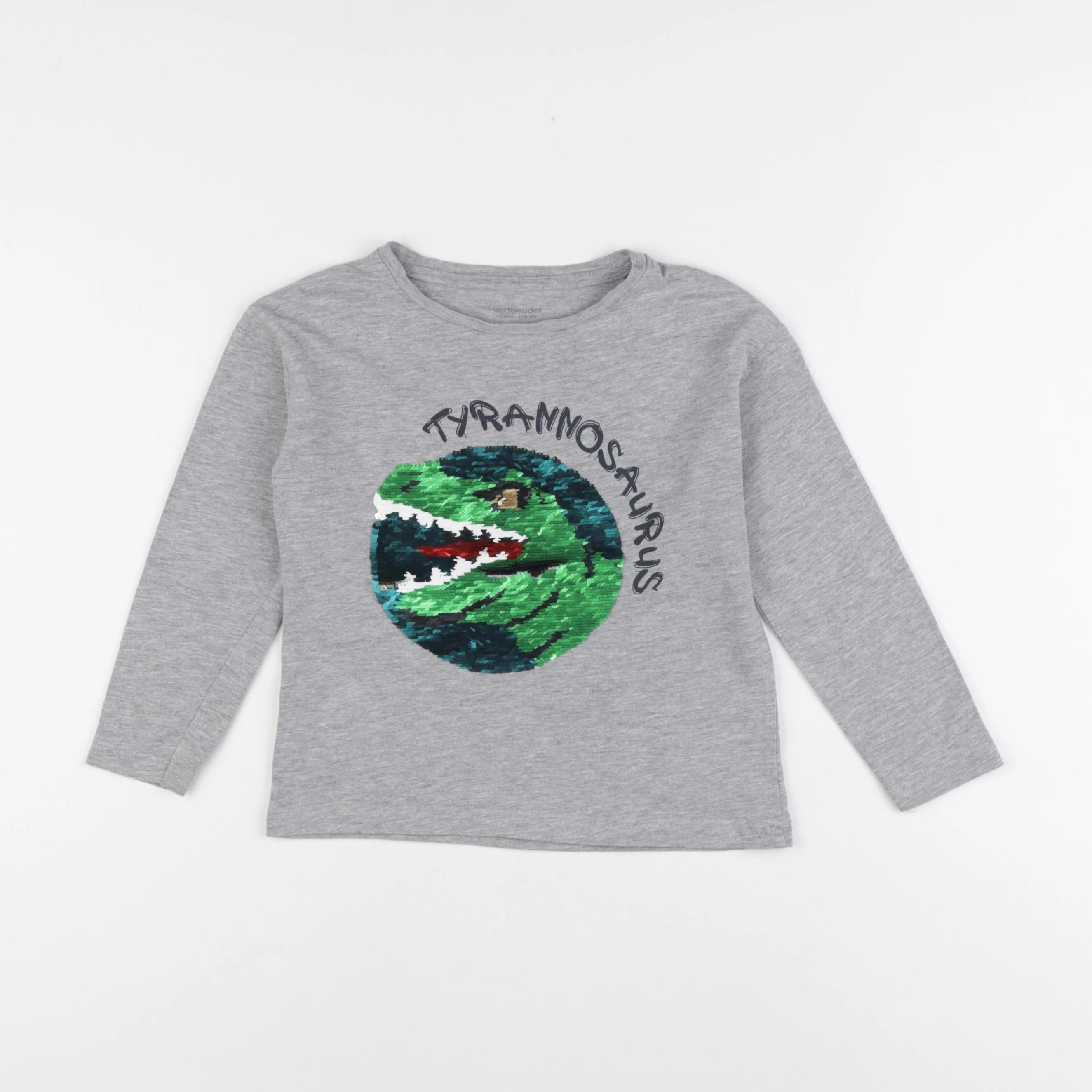 Vertbaudet - tee-shirt gris - 5 ans