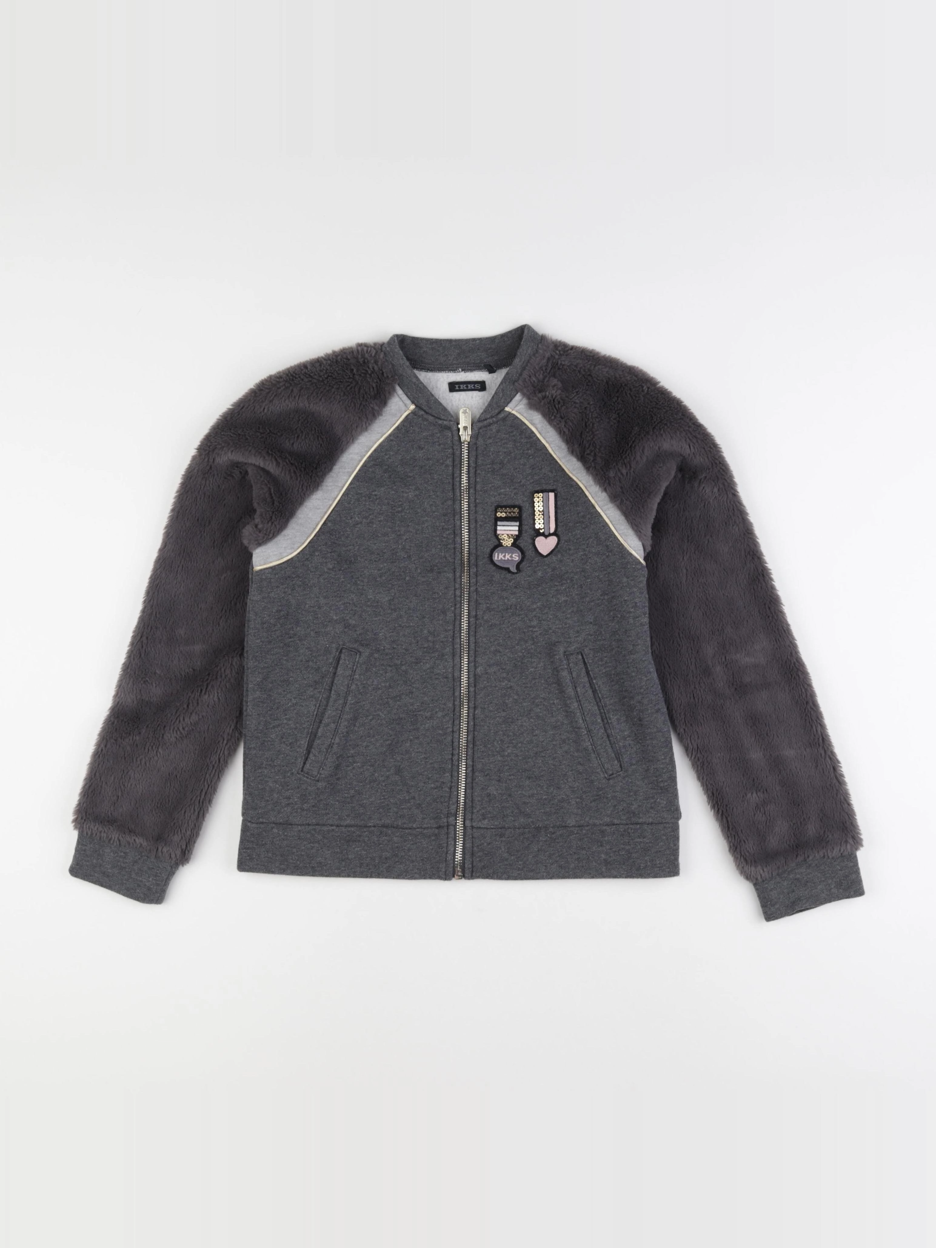 IKKS - sweat gris - 10 ans
