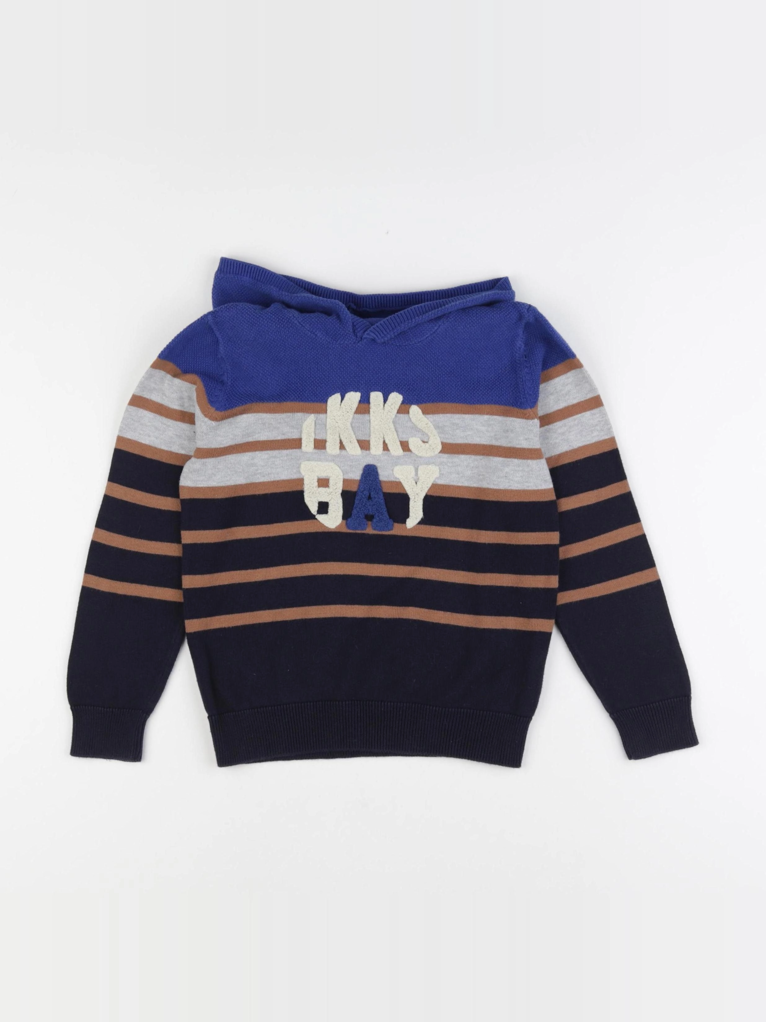 IKKS - pull bleu, gris - 6 ans
