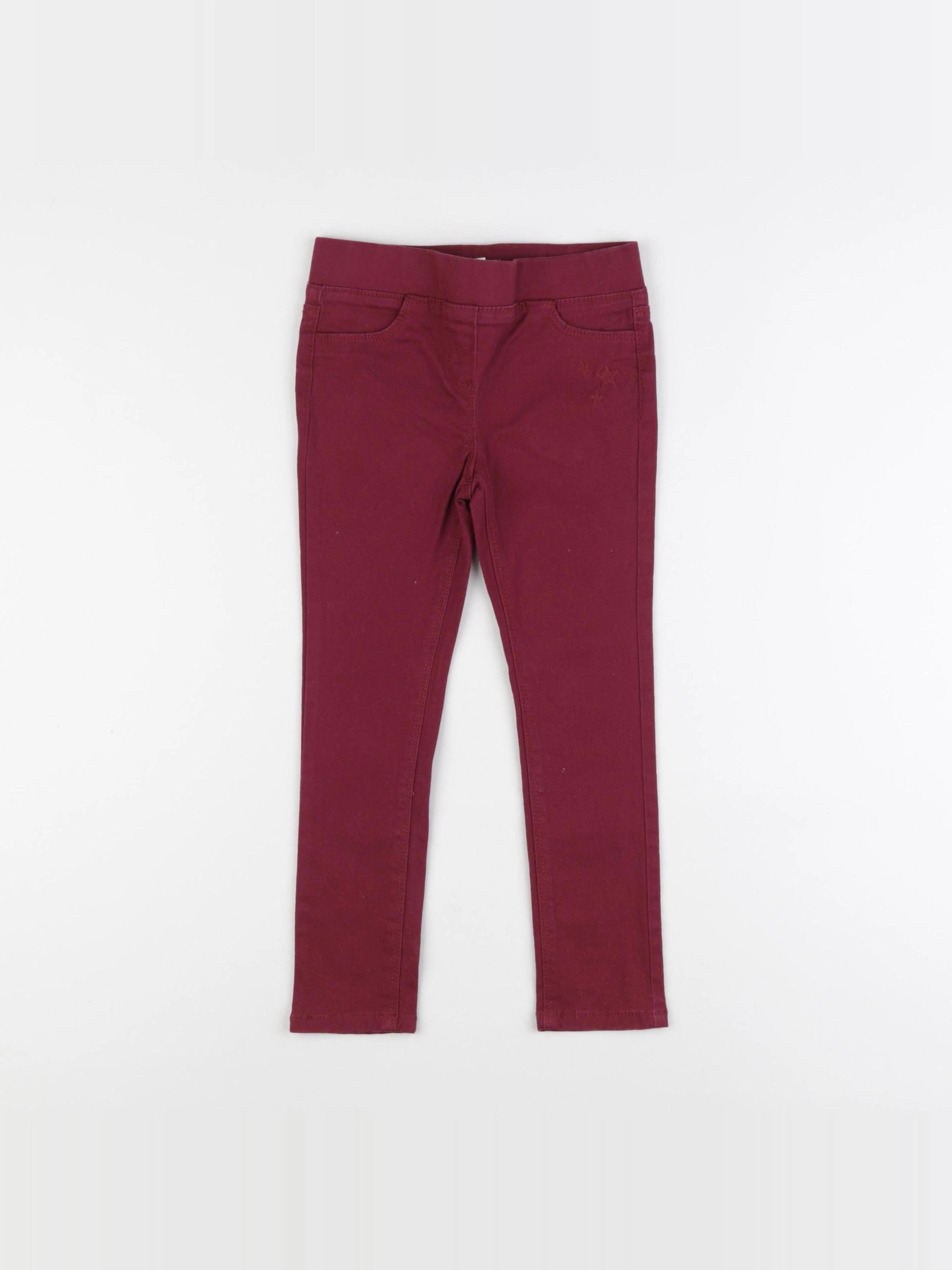 Vertbaudet - jegging rouge - 5 ans