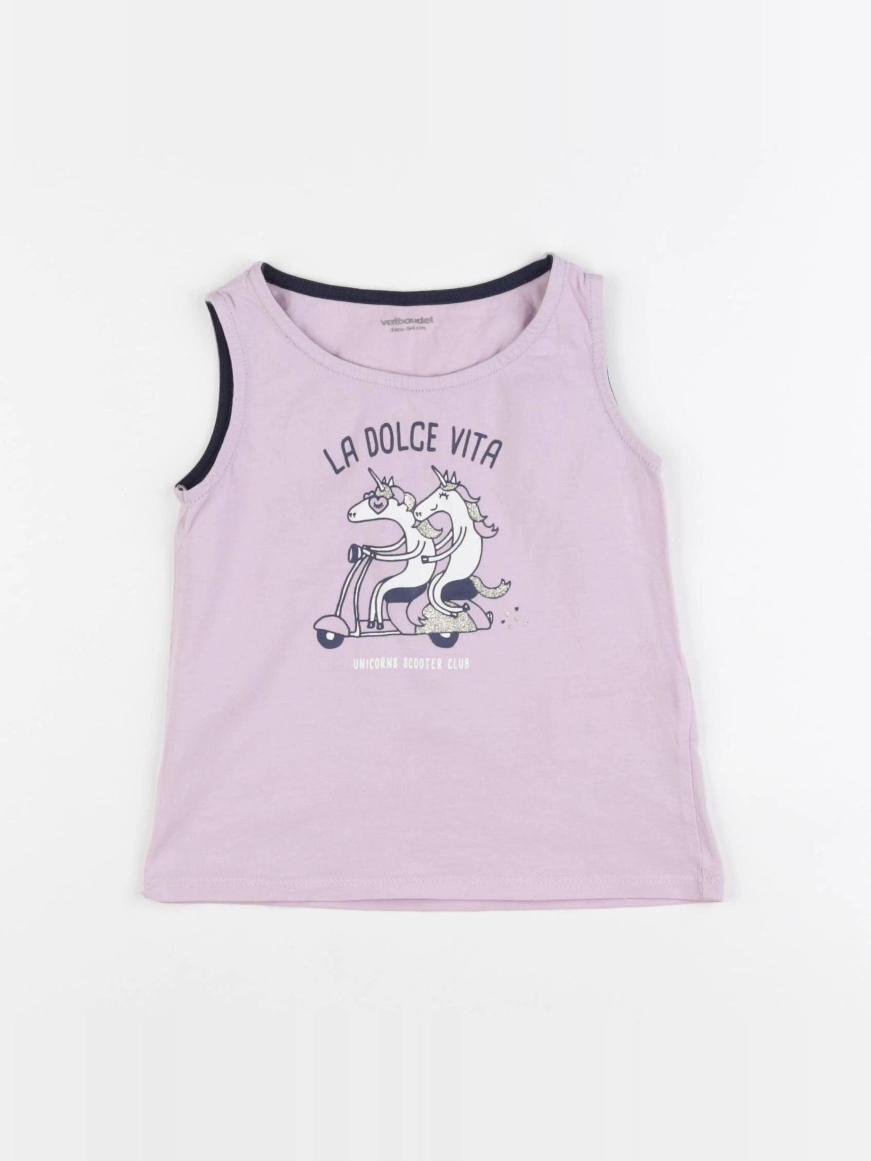 Vertbaudet - débardeur violet - 3 ans