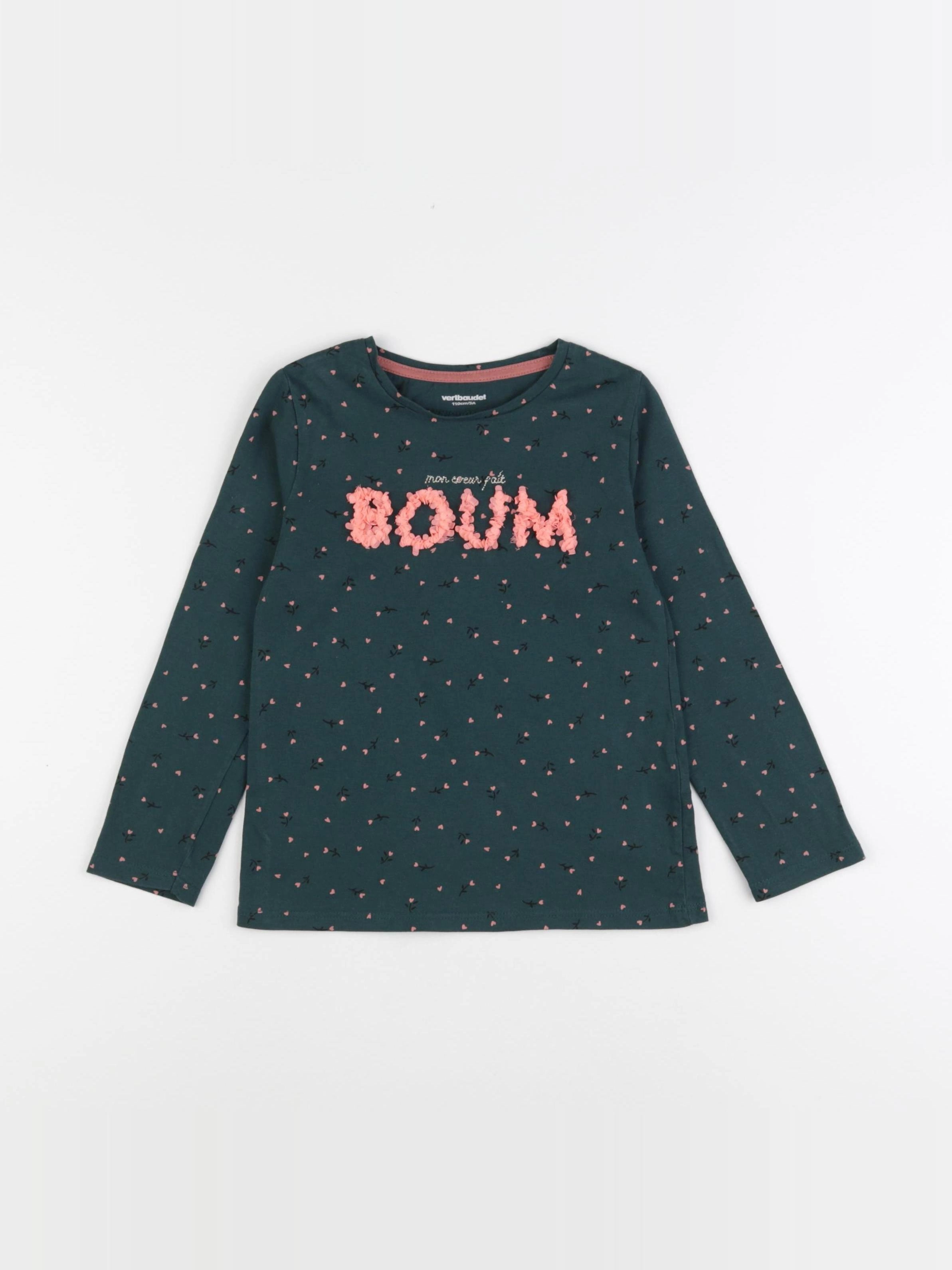 Vertbaudet - tee-shirt vert - 5 ans