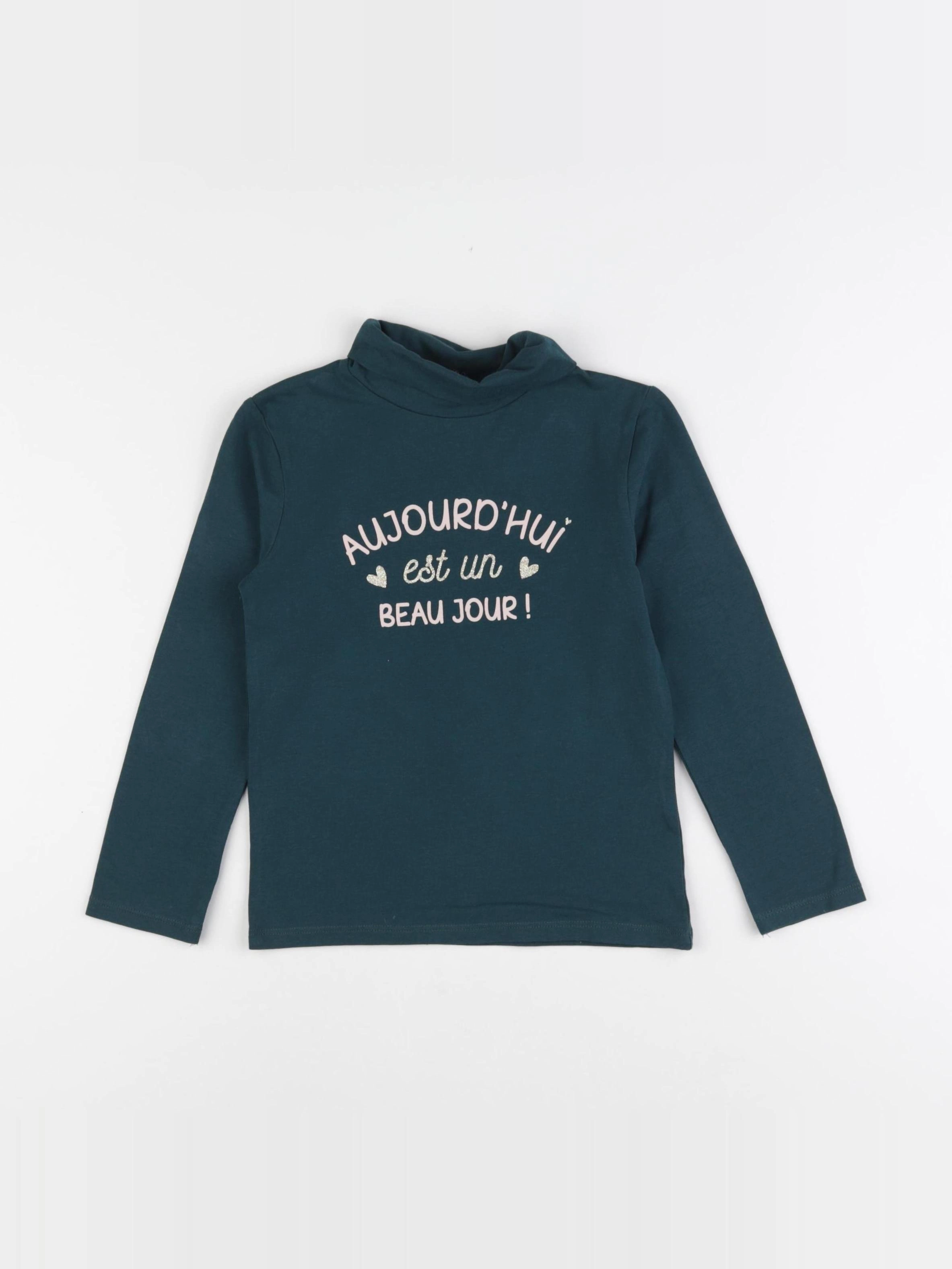 Vertbaudet - sous-pull vert - 5 ans