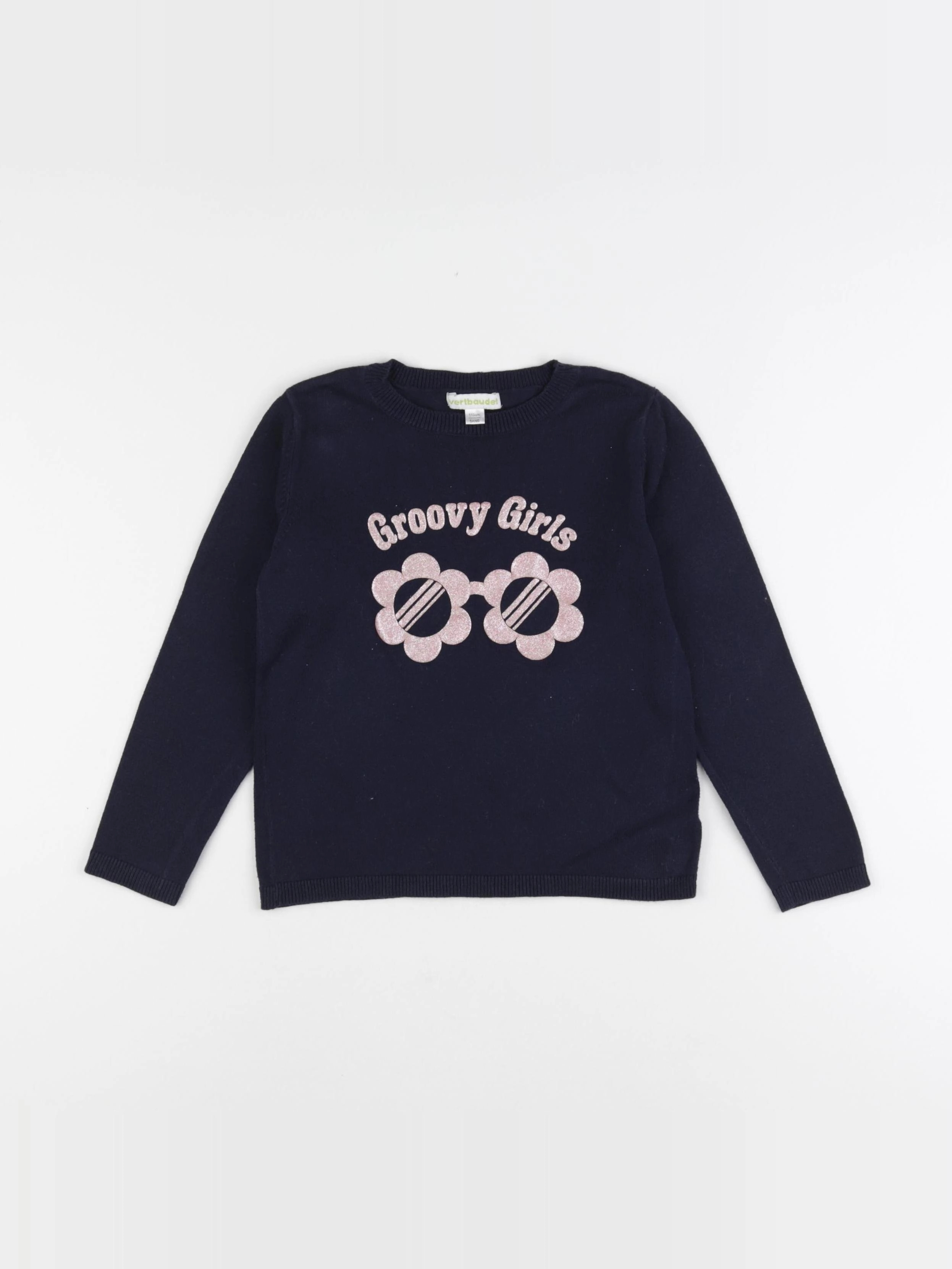Vertbaudet - pull bleu, rose - 5 ans