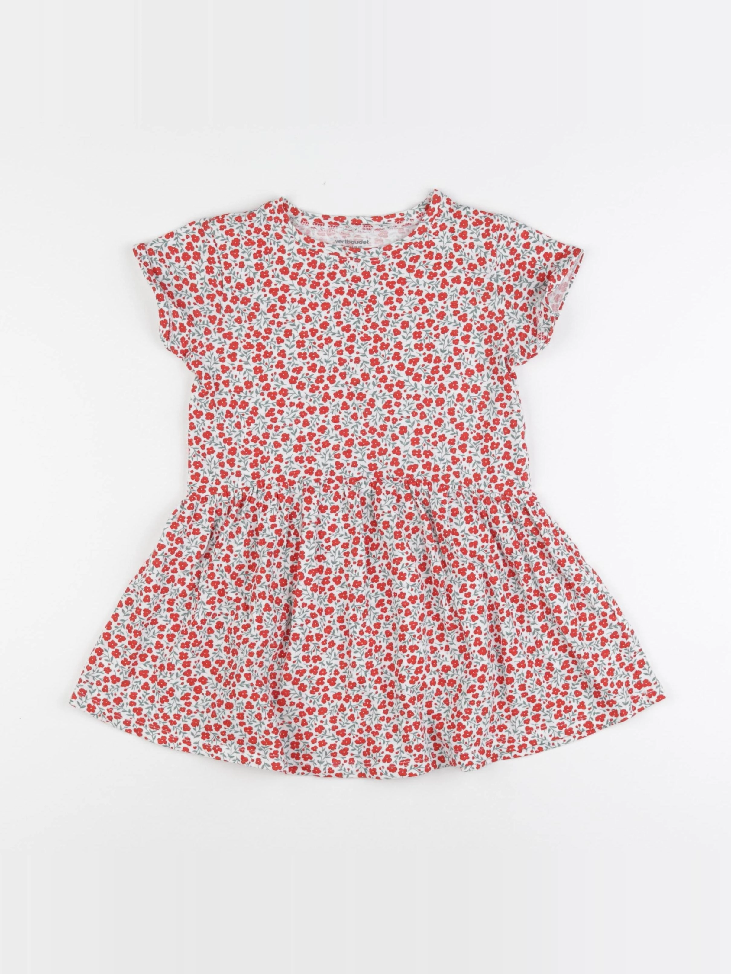 Vertbaudet - robe rouge - 5 ans