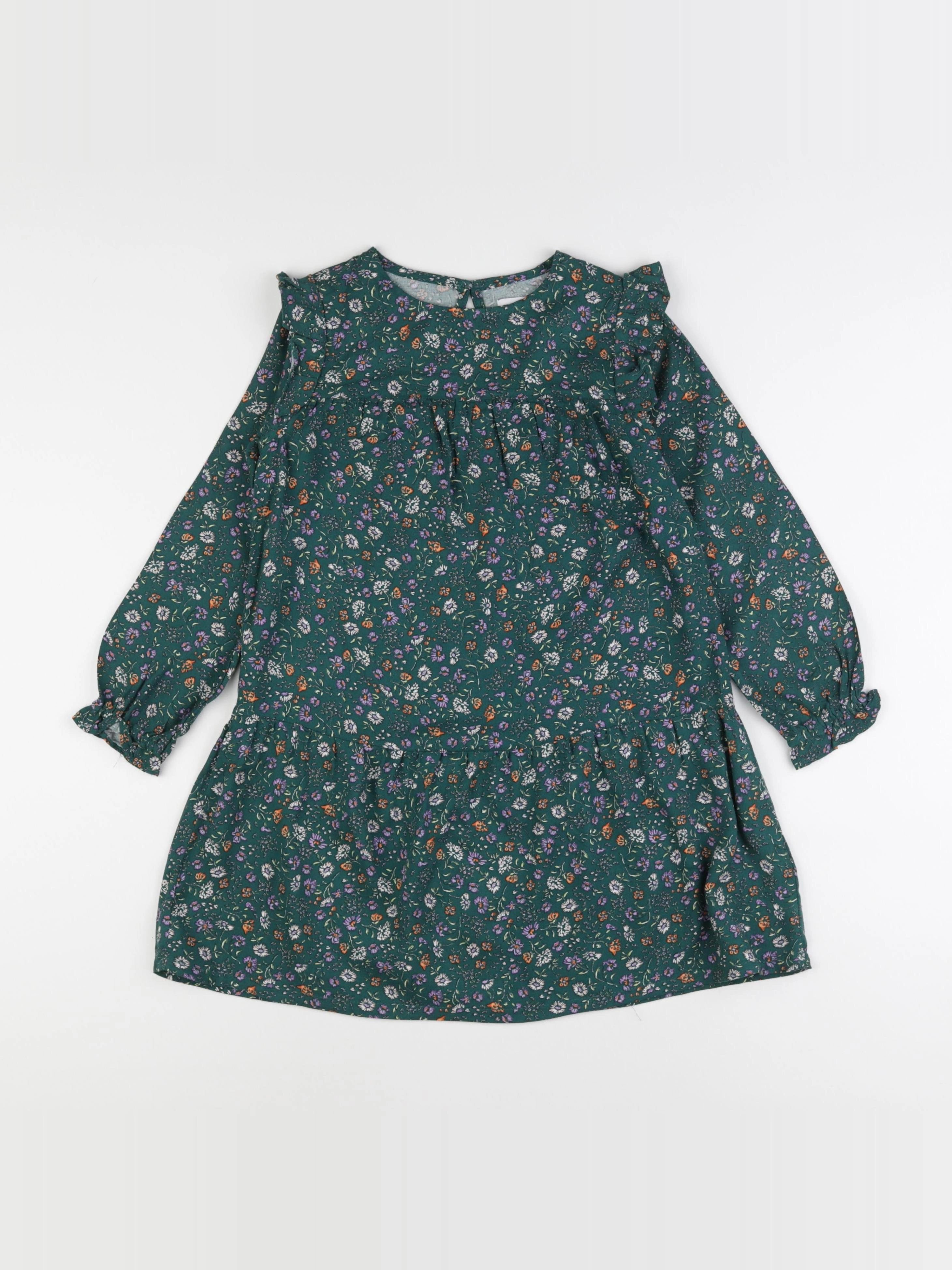 Vertbaudet - robe vert - 6 ans