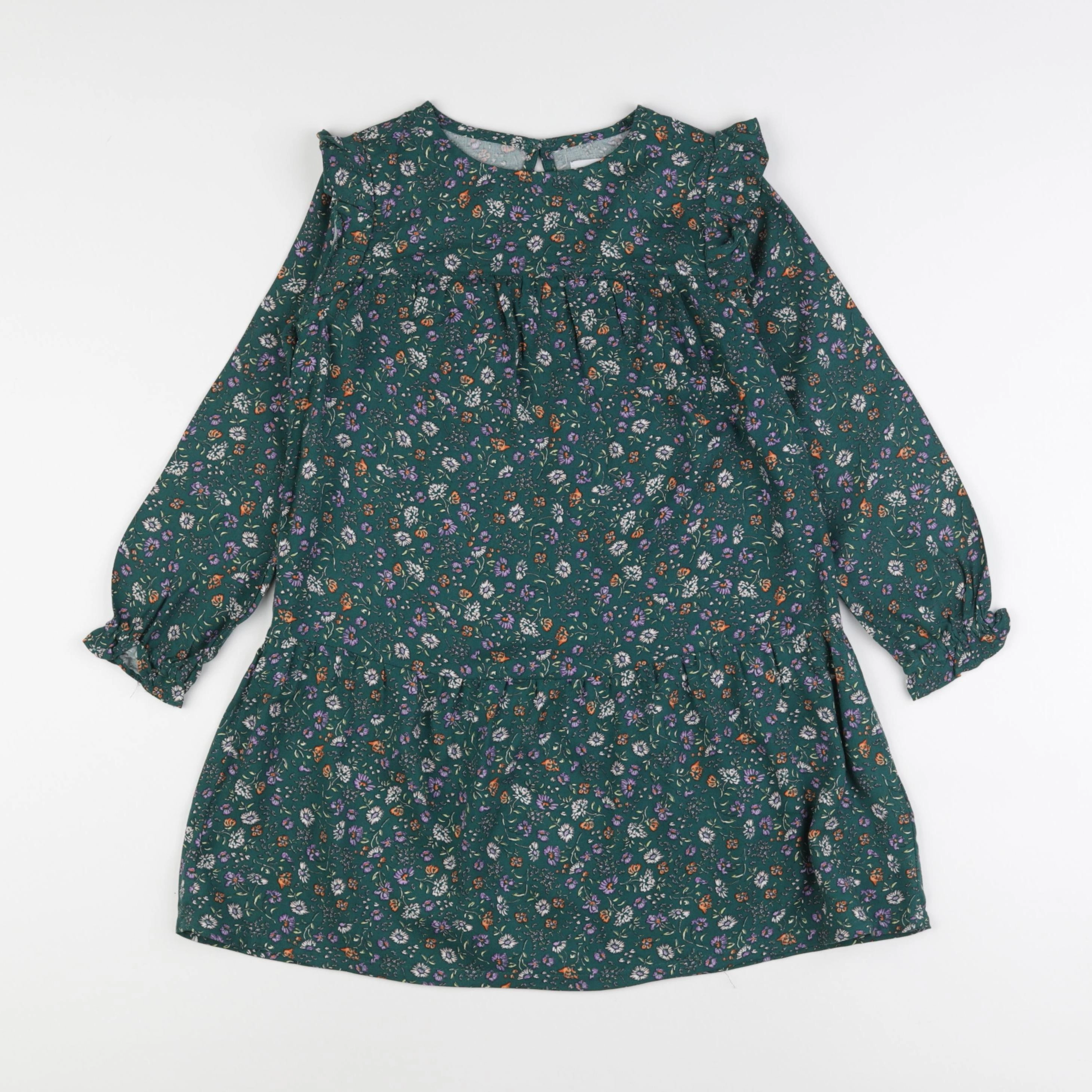 Vertbaudet - robe vert - 6 ans