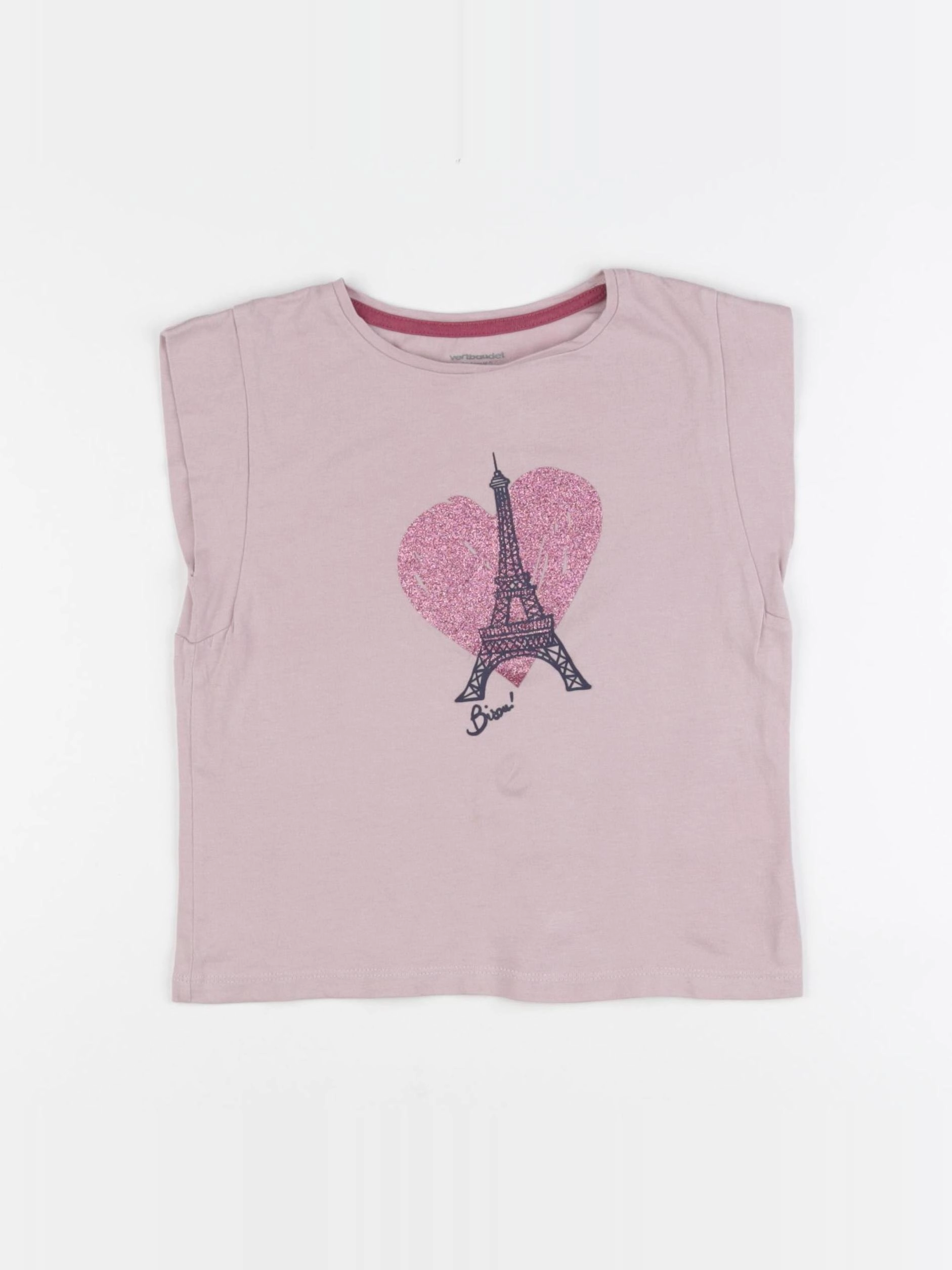 Vertbaudet - tee-shirt rose - 4 ans