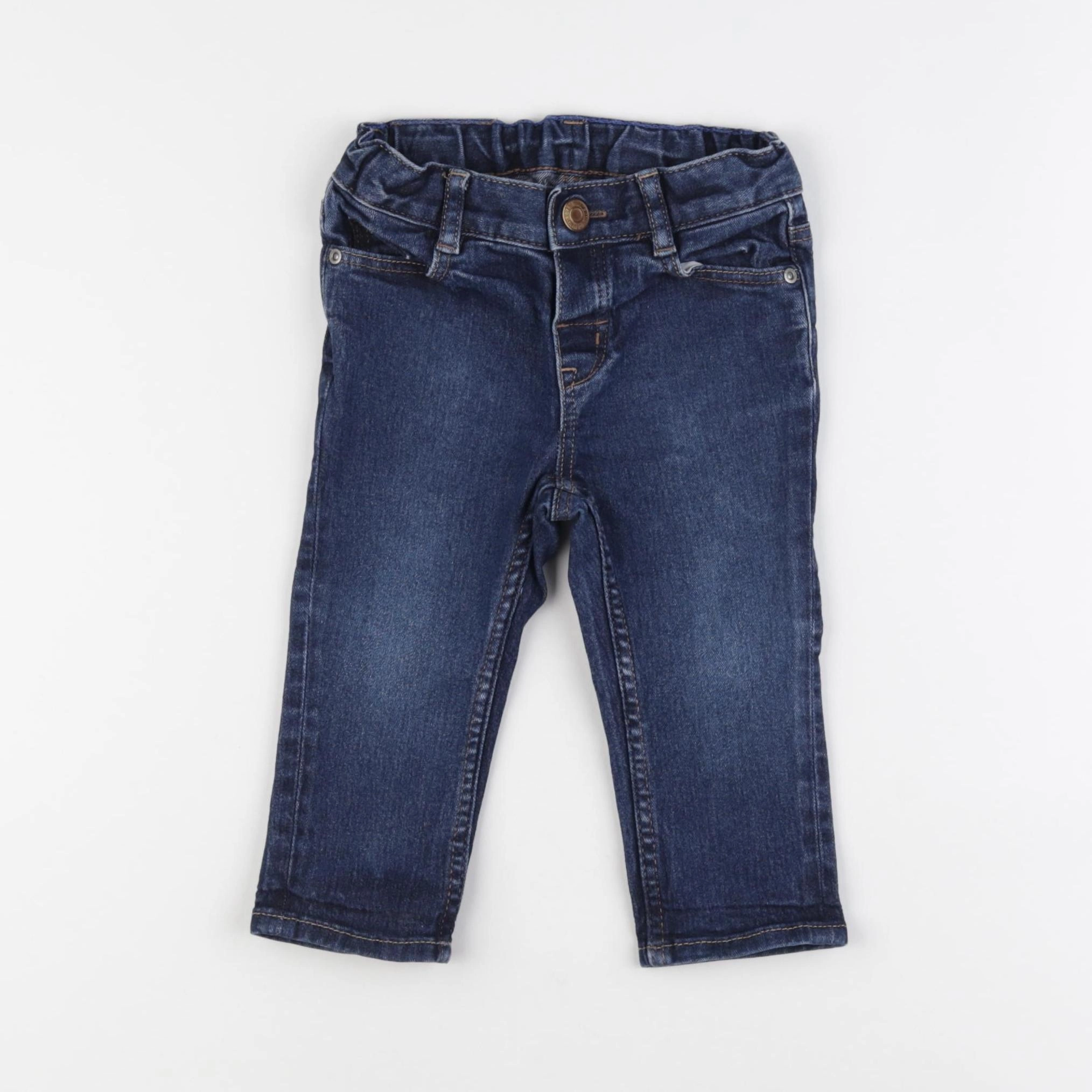H&M - jean bleu - 9/12 mois