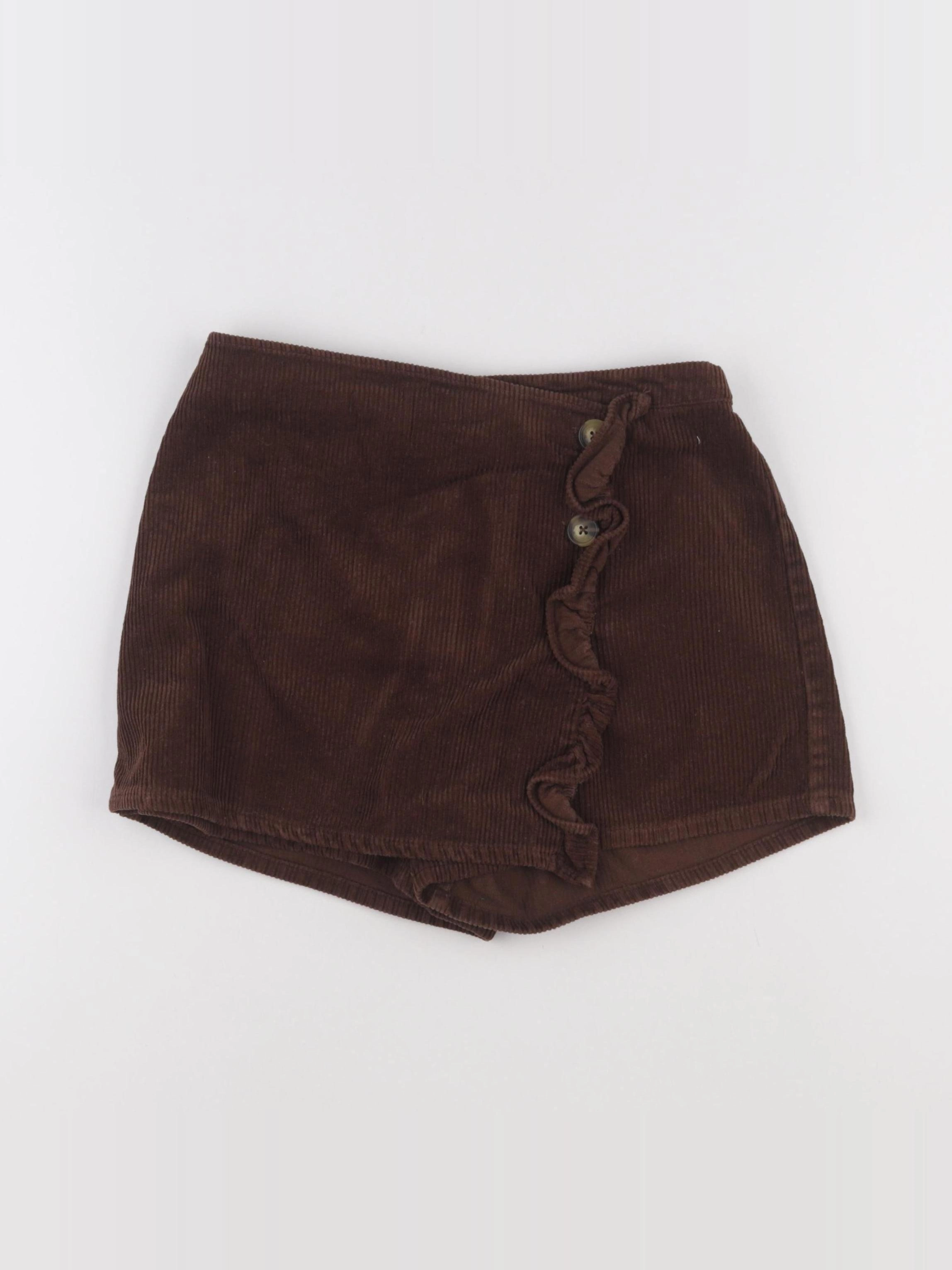 Vertbaudet - jupe short marron - 12 ans