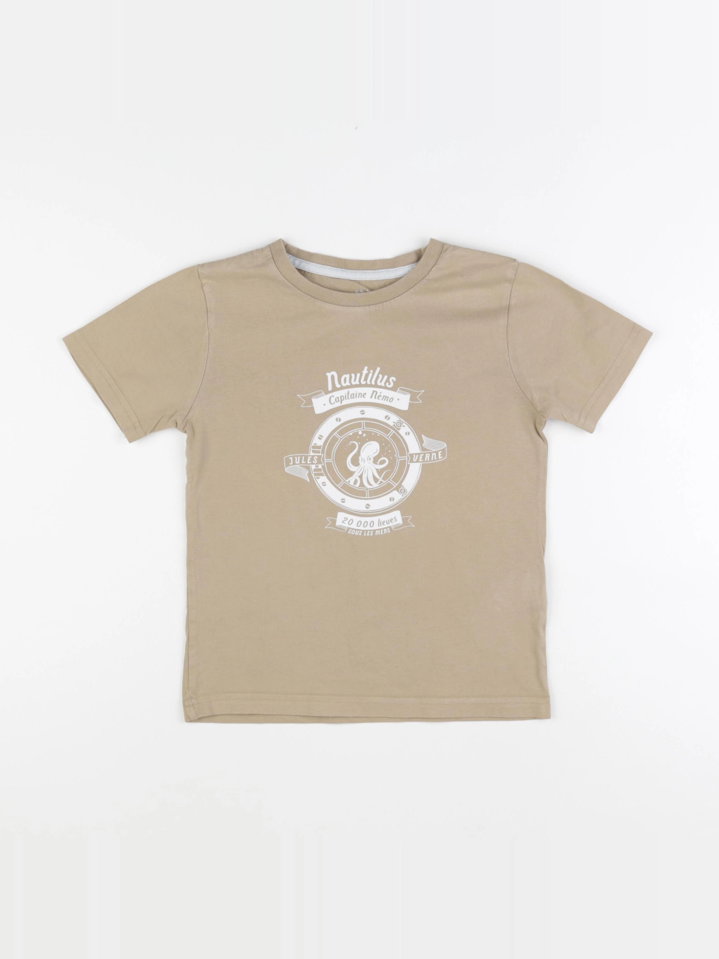 Cyrillus - tee-shirt beige - 8 ans