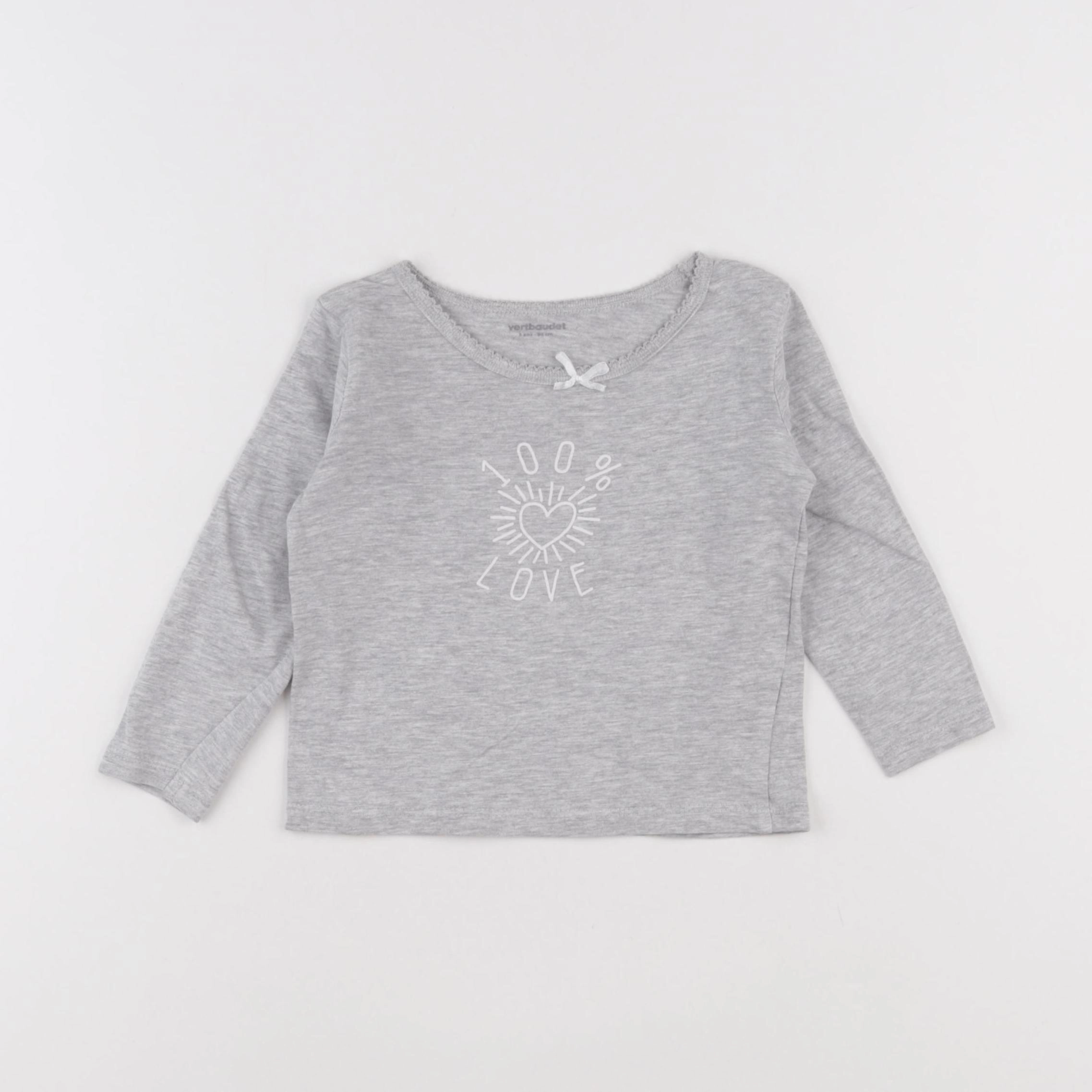 Vertbaudet - maillot de corps gris - 3 ans