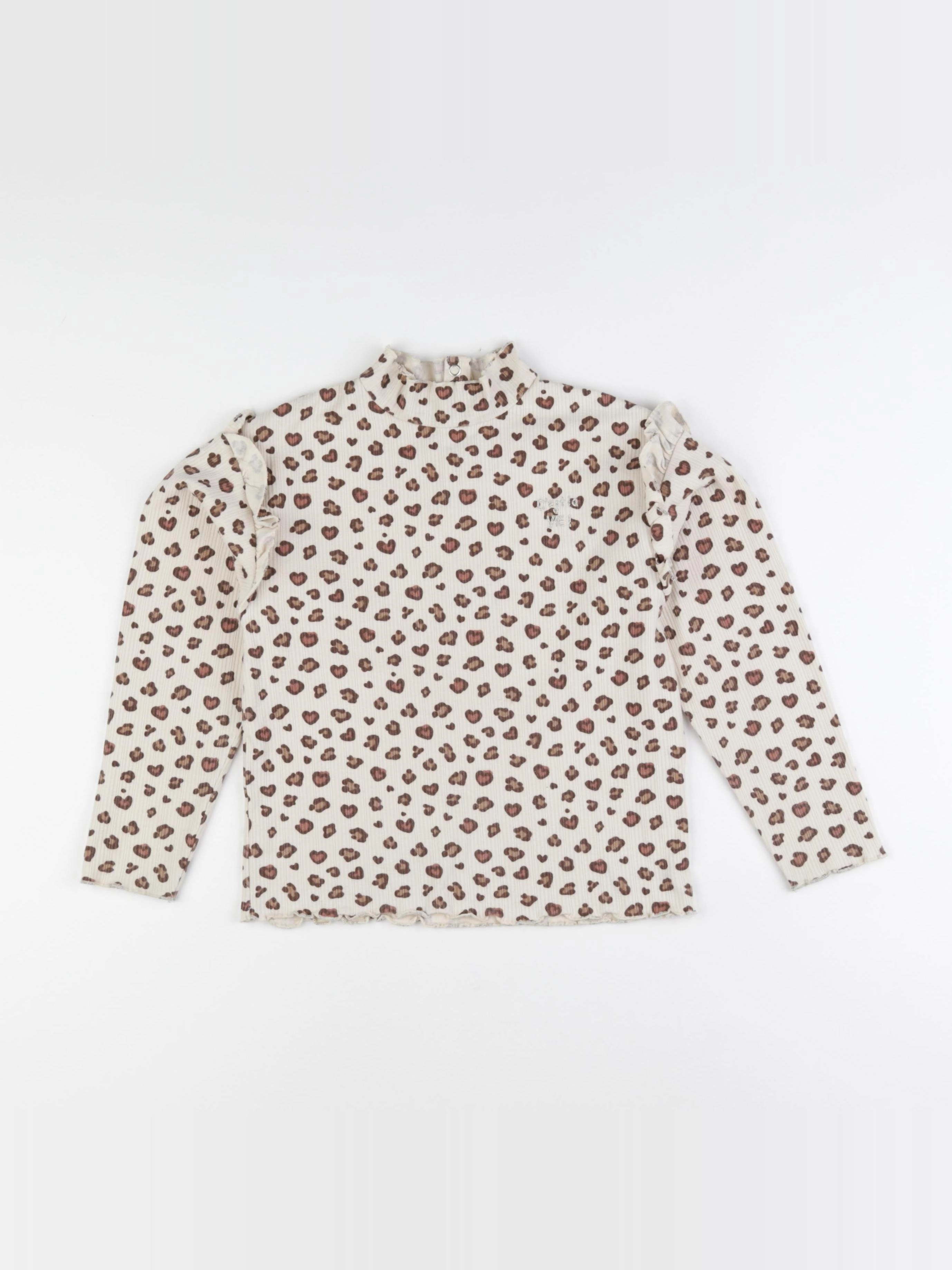 Vertbaudet - tee-shirt beige, marron - 8 ans