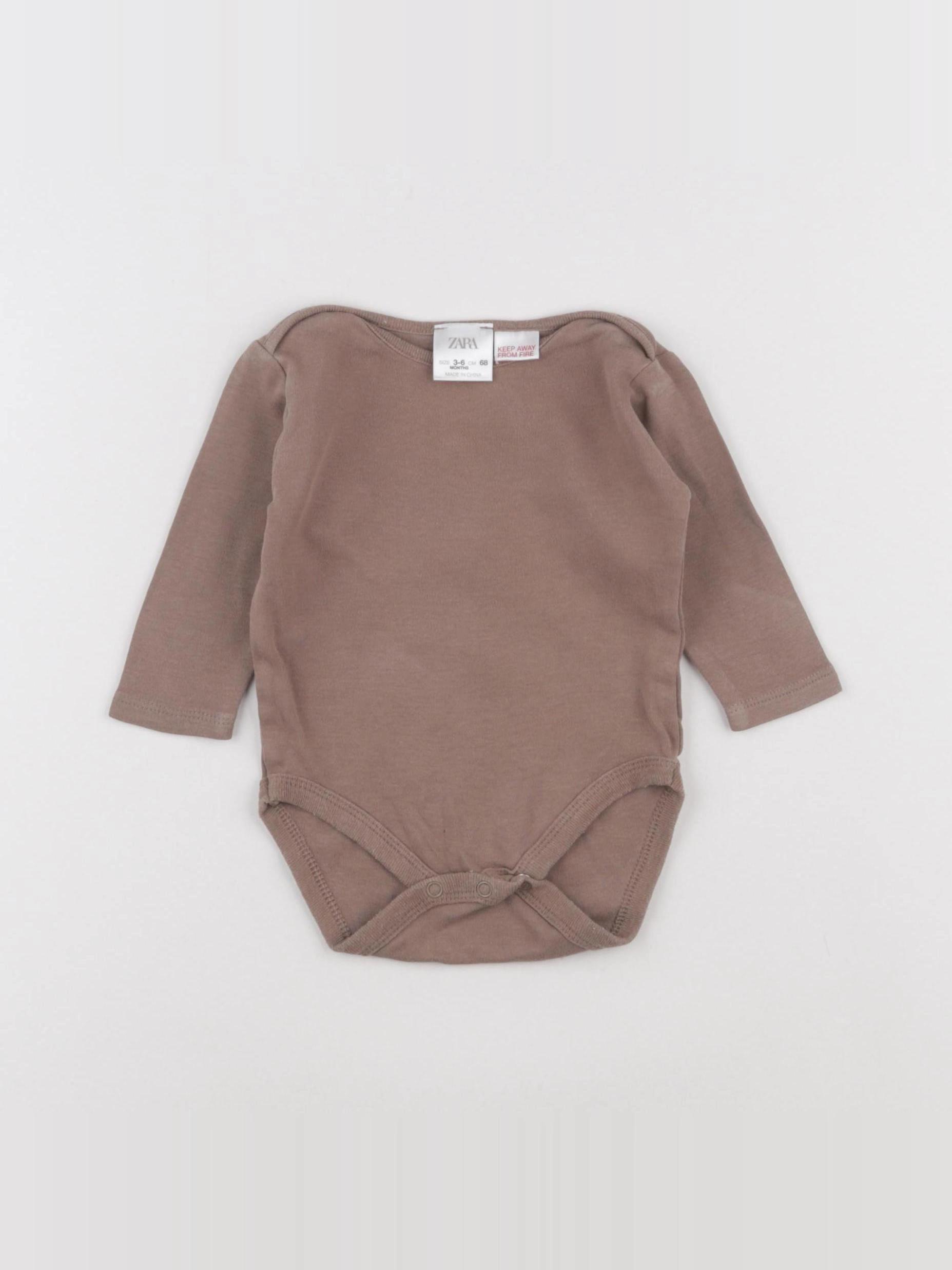 Zara - body marron - 3/6 mois