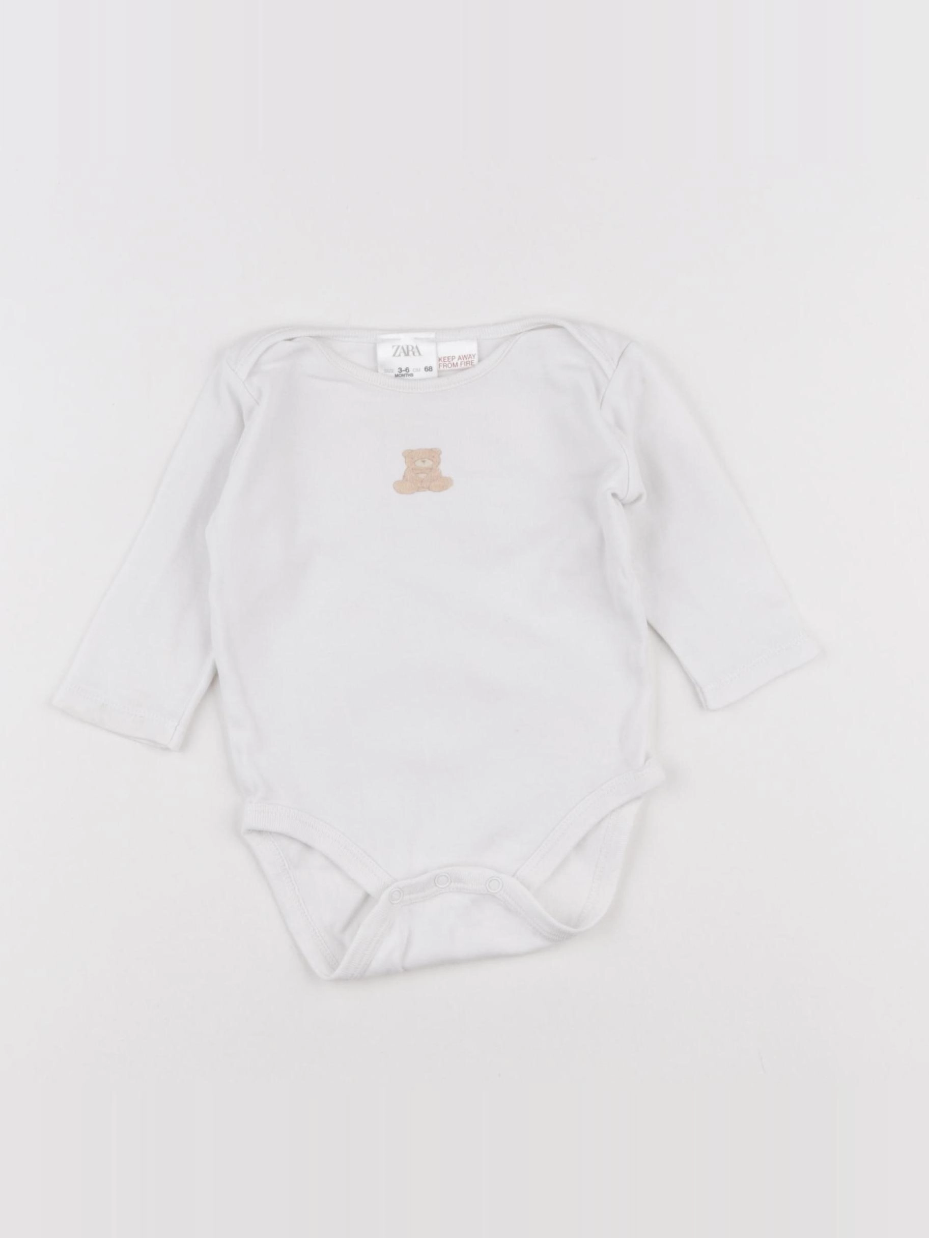 Zara - body blanc - 3/6 mois