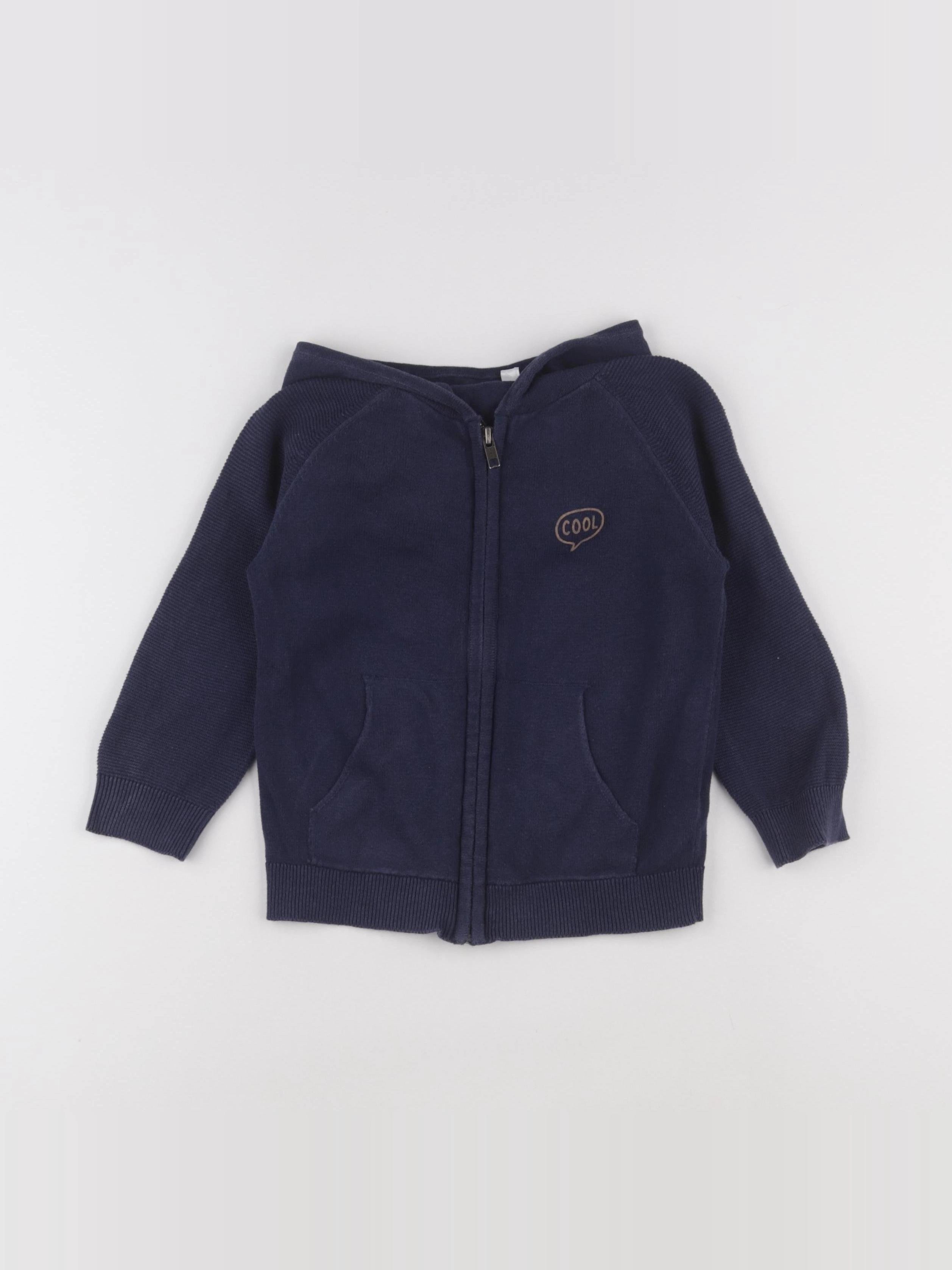 Vertbaudet - gilet bleu - 4 ans