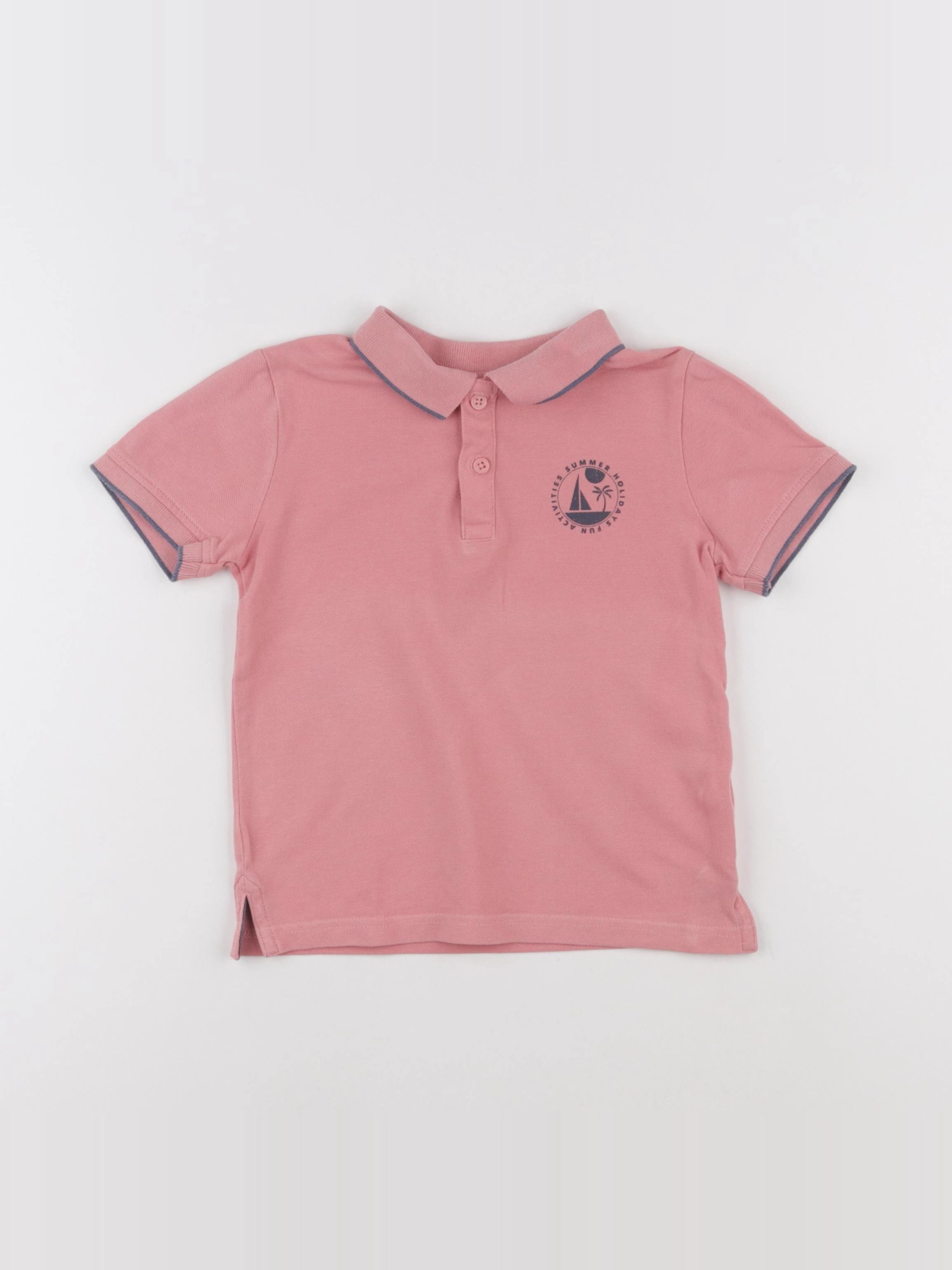 Vertbaudet - polo rose - 4 ans