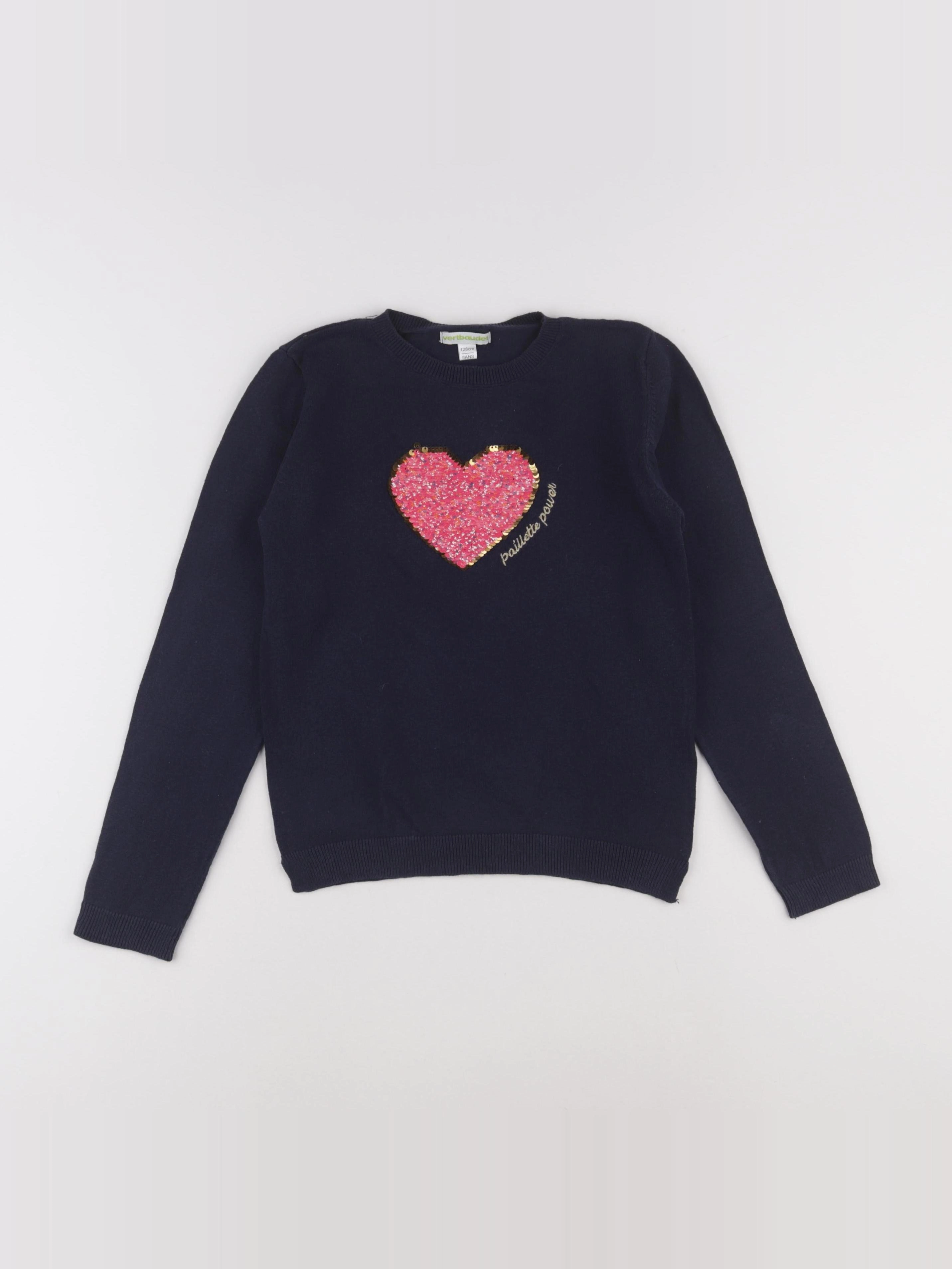 Vertbaudet - pull bleu - 8 ans