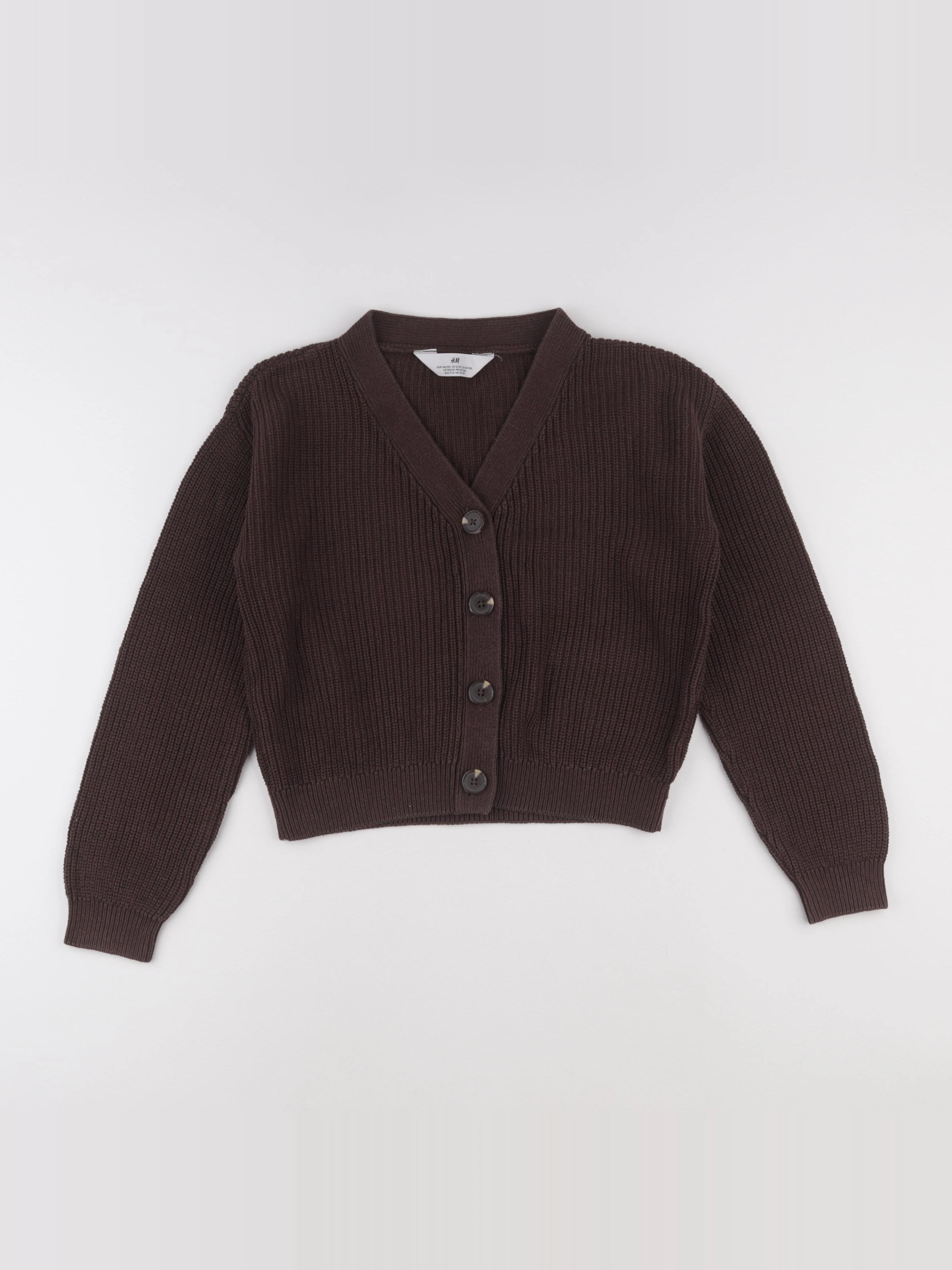 H&M - gilet marron - 10/12 ans