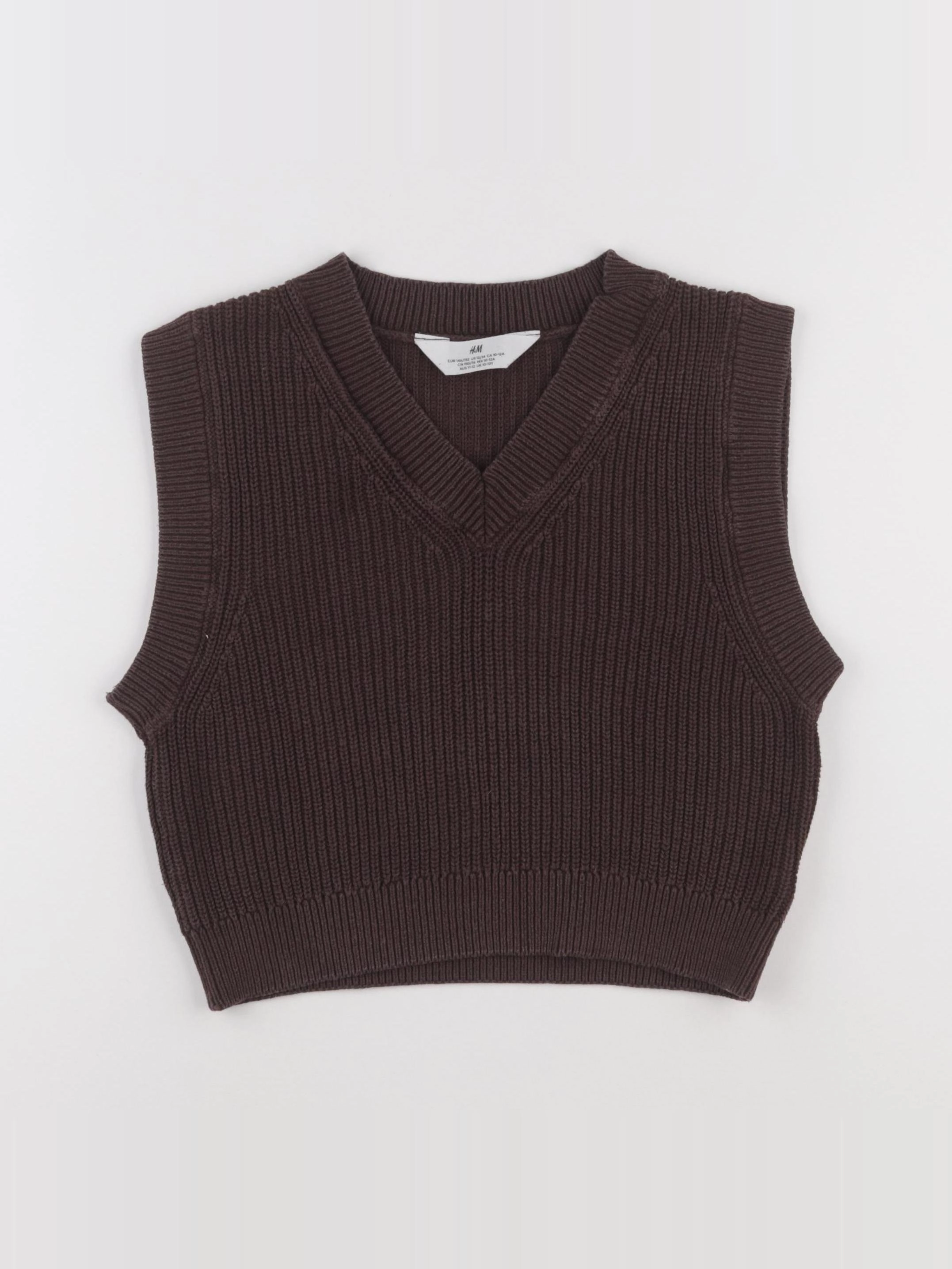 H&M - pull marron - 10/12 ans