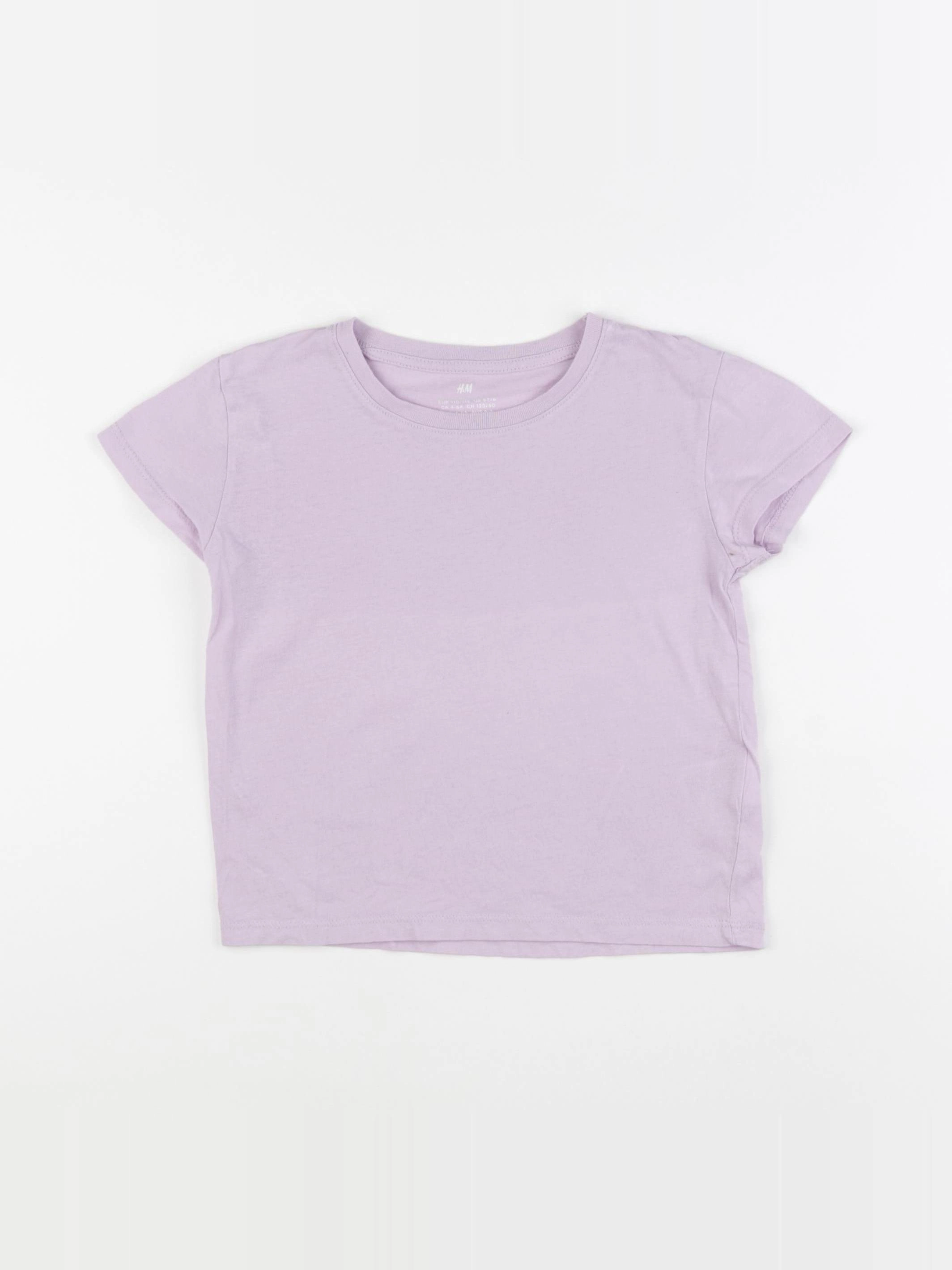 H&M - tee-shirt violet - 4/6 ans