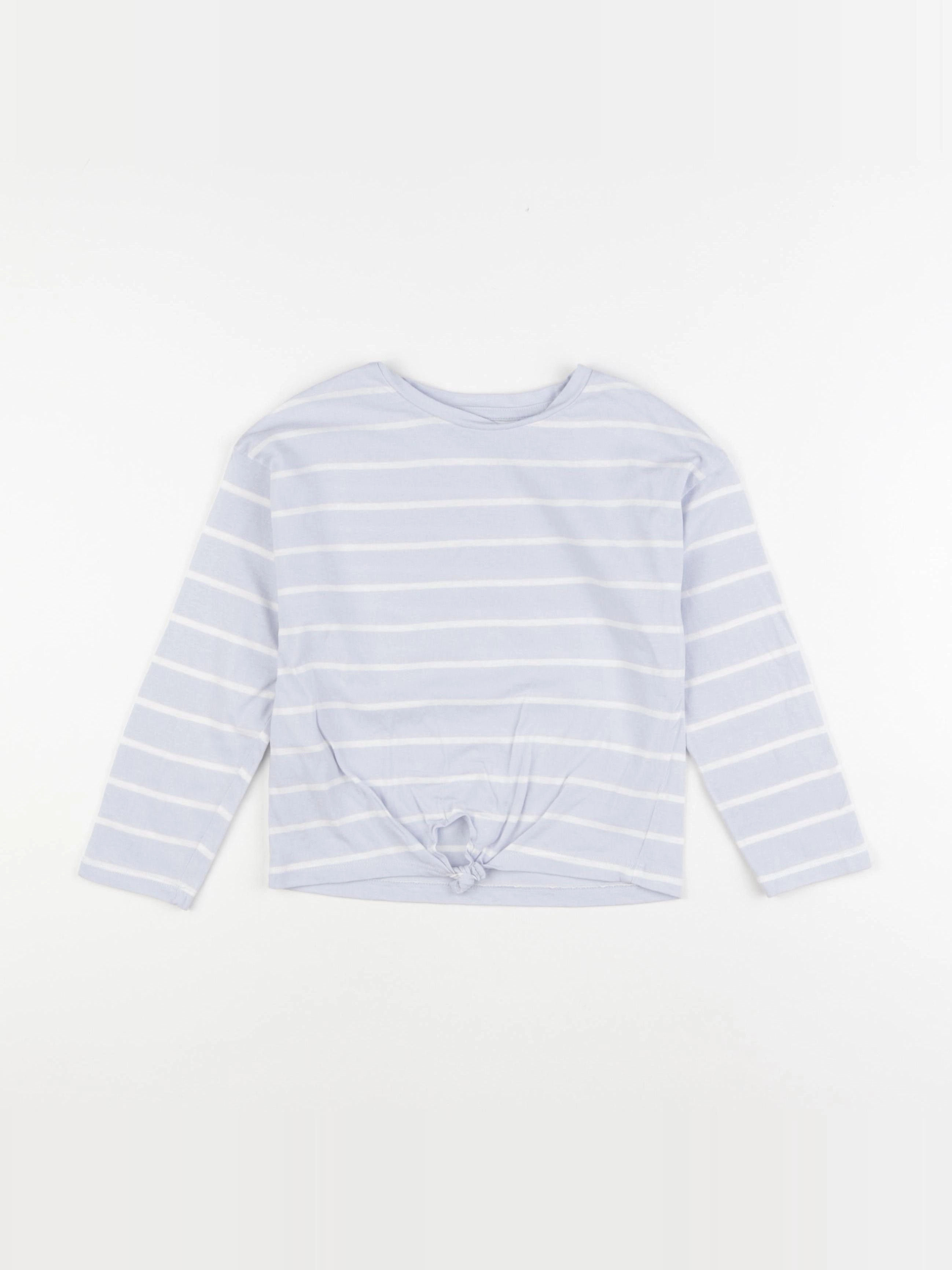 Mango - tee-shirt bleu, blanc - 5/6 ans