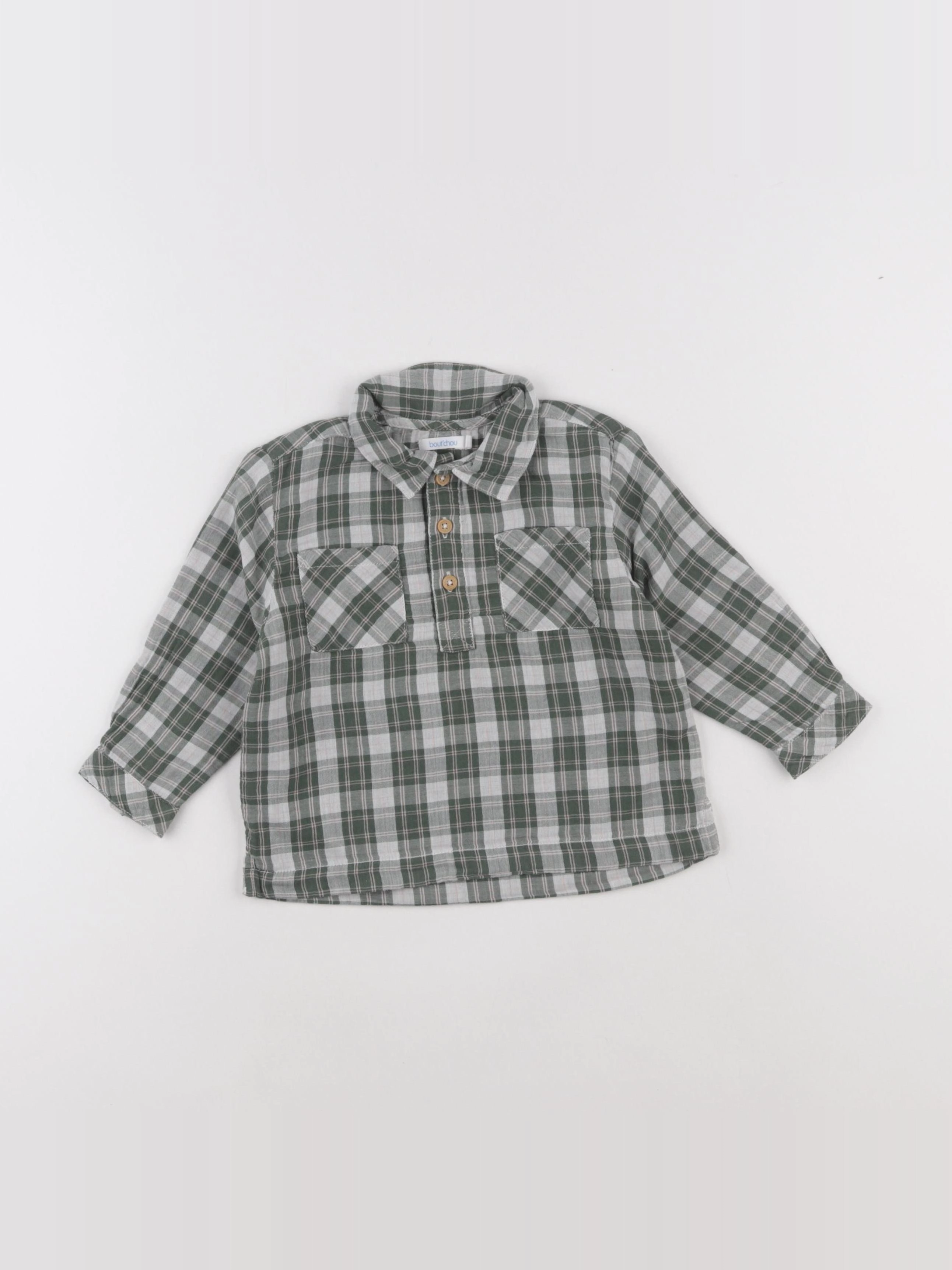 Boutchou - chemise vert - 18 mois