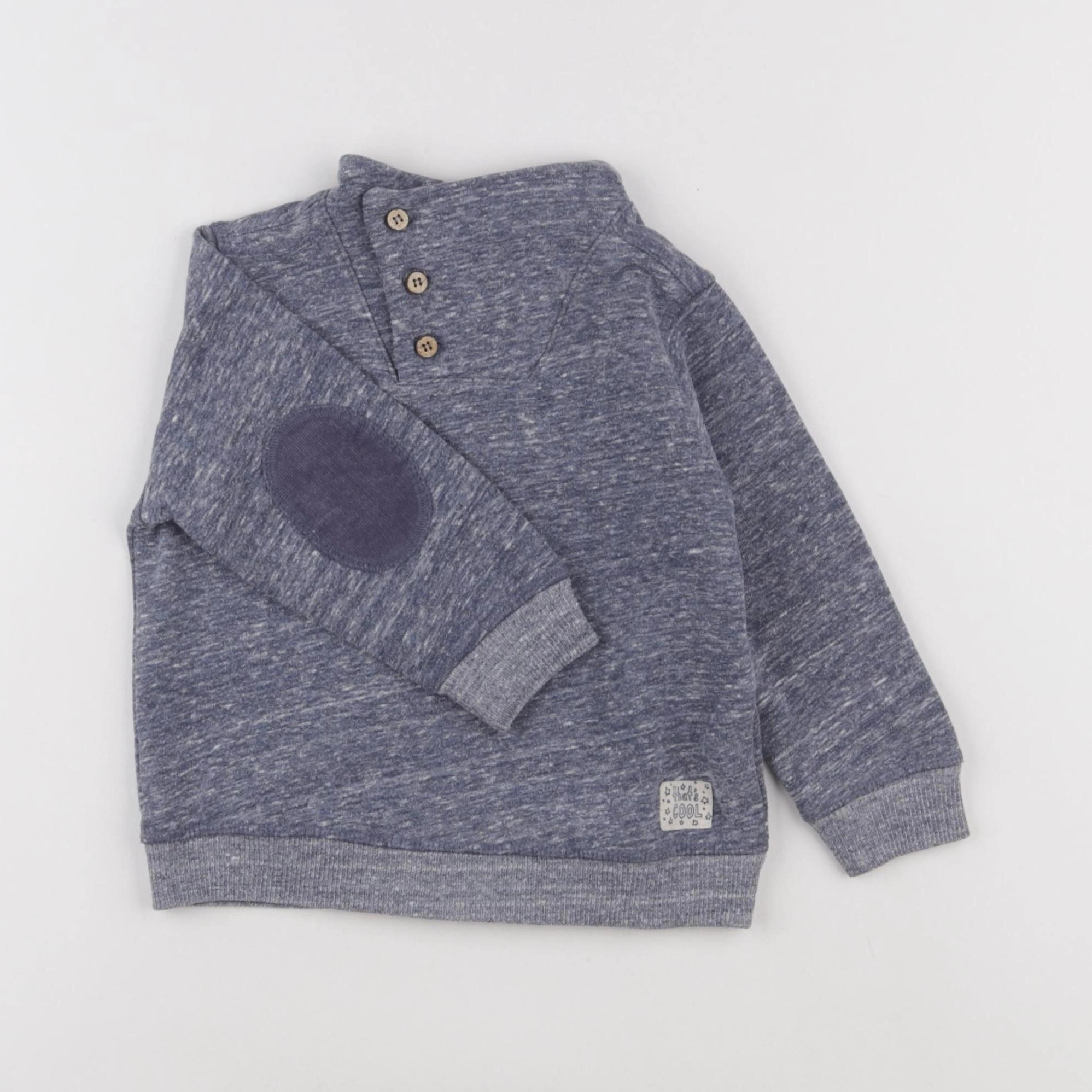 Zara - sweat bleu - 18/24 mois