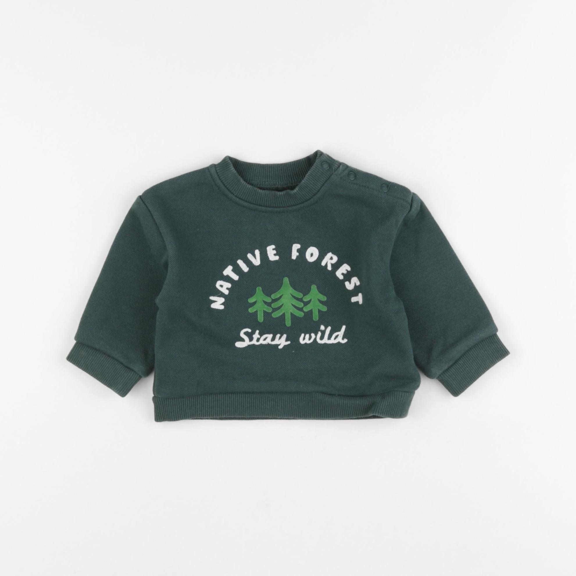Boutchou - sweat vert - 6 mois