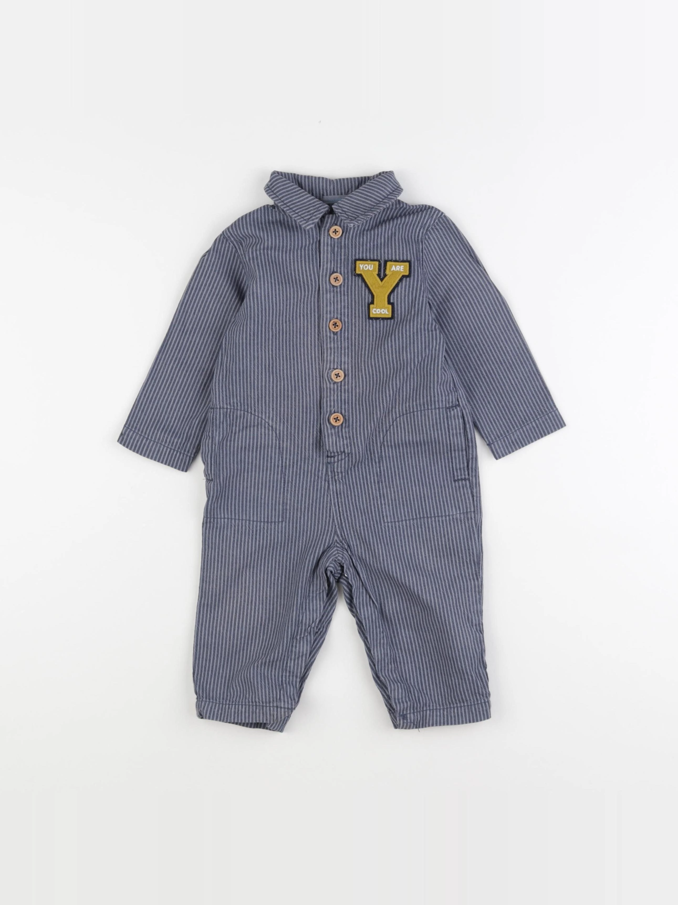 Boutchou - combinaison bleu - 9 mois