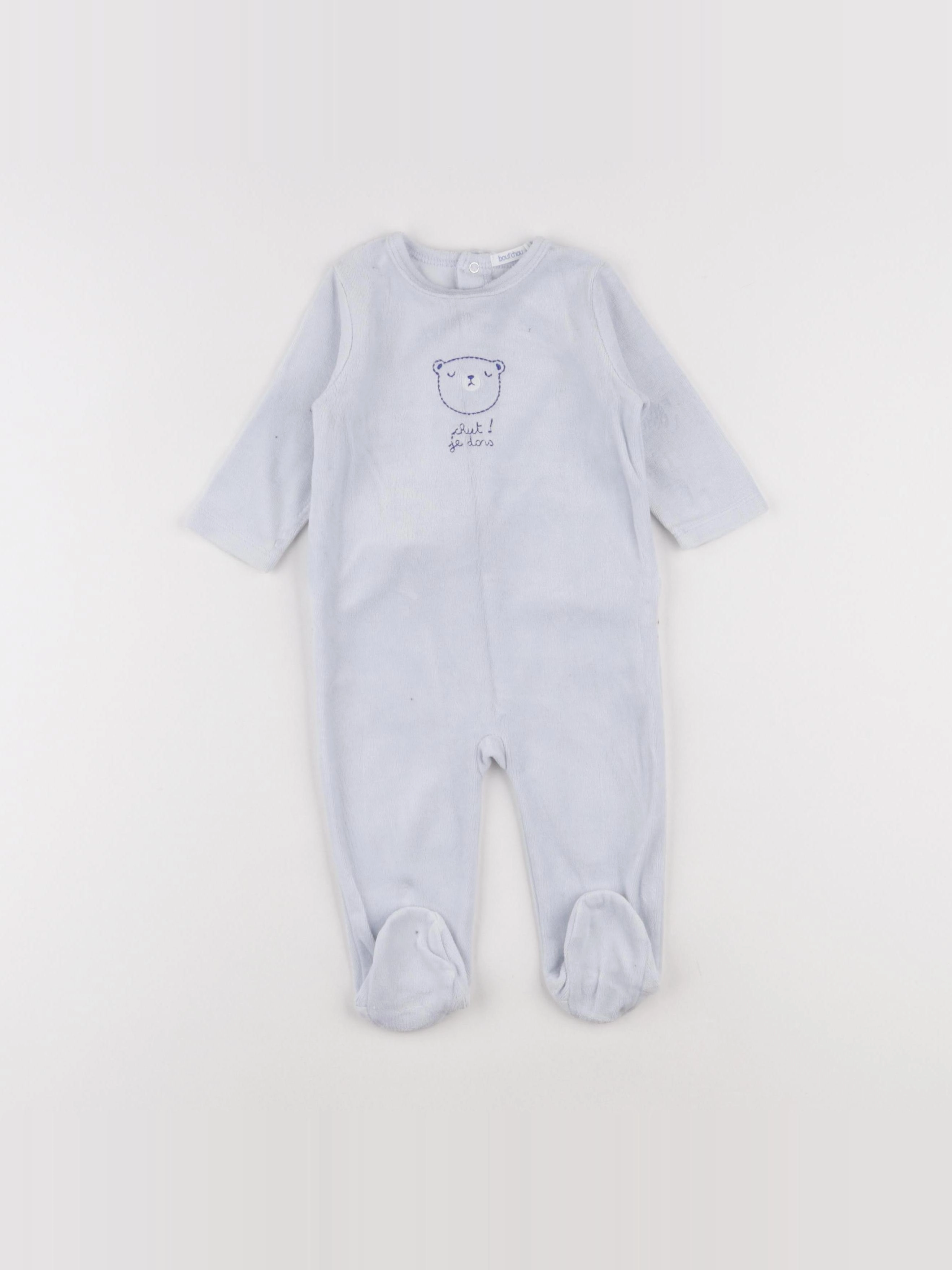Boutchou - pyjama velours bleu - 6 mois