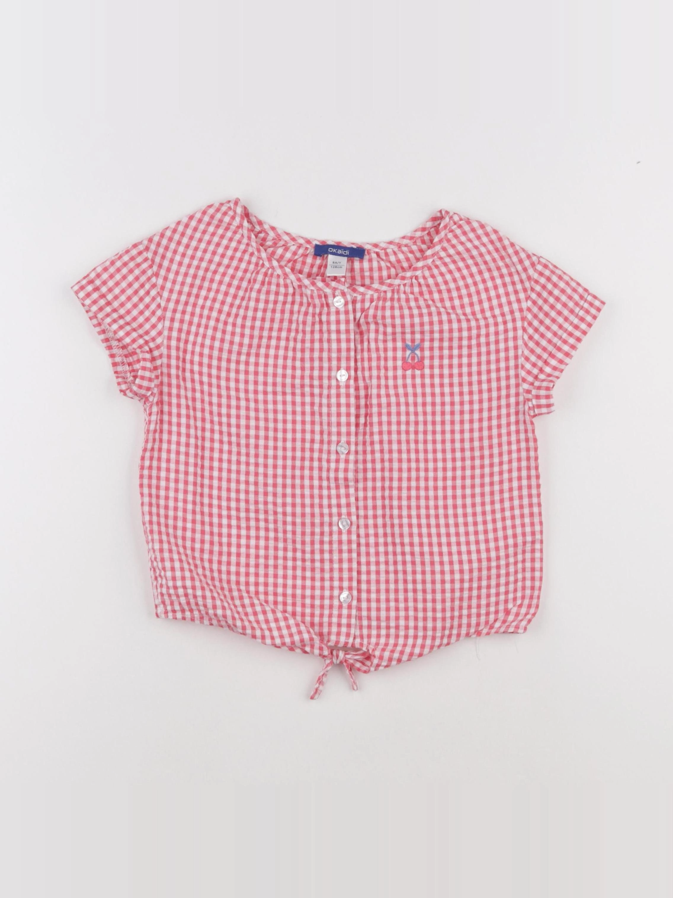 Okaidi - blouse rouge - 8 ans