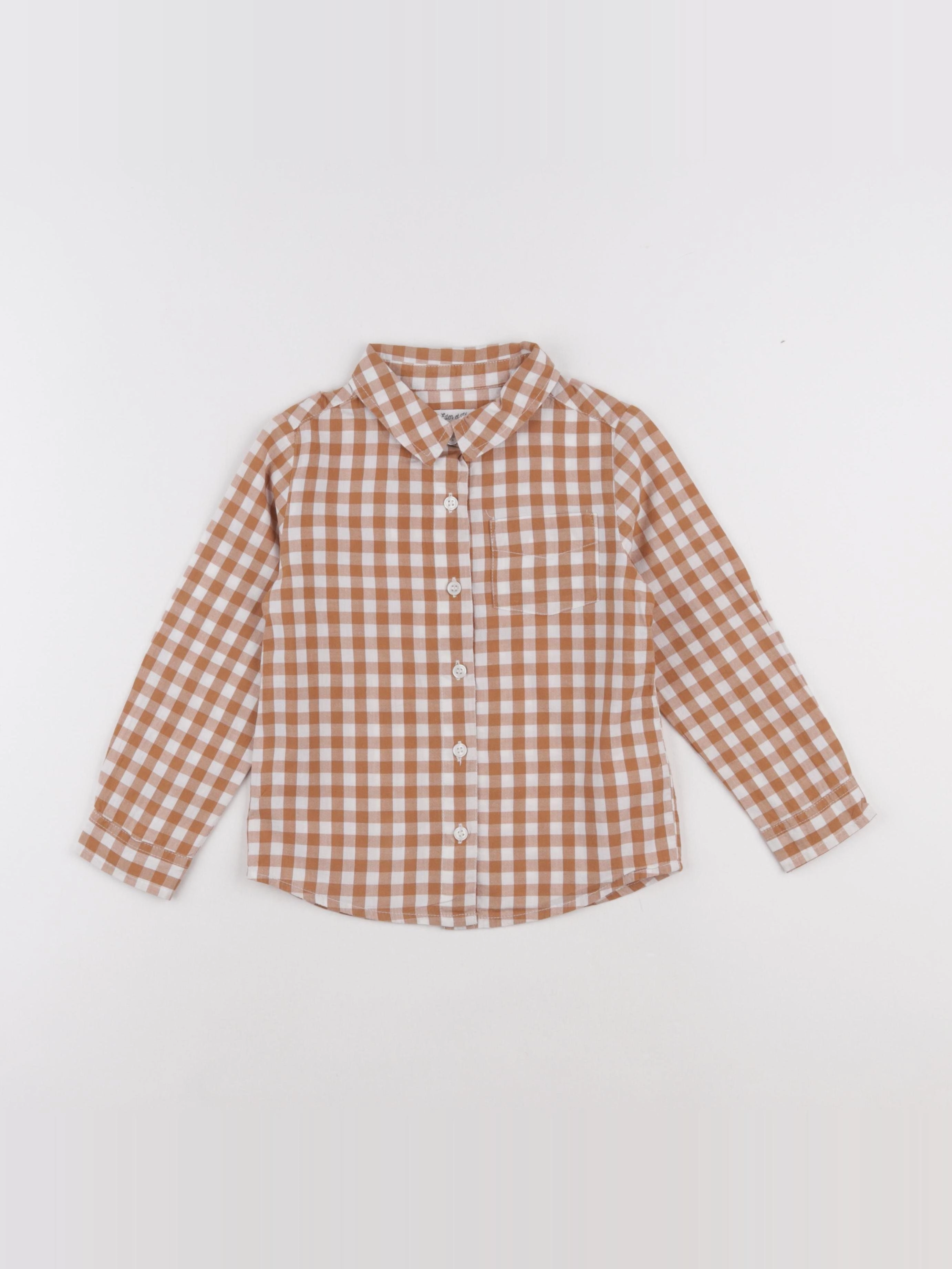 Eden & Victor - chemise marron - 3 ans