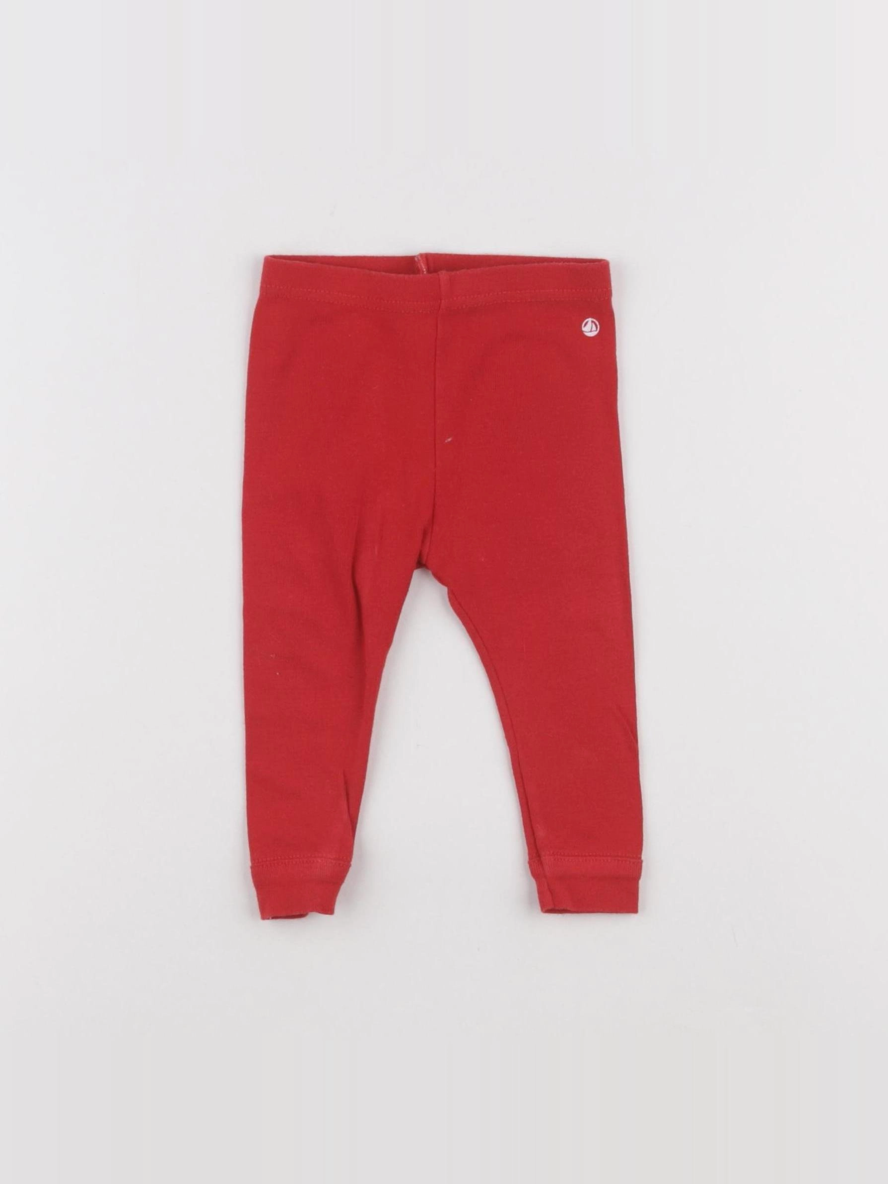 Petit Bateau - legging rouge - 6 mois