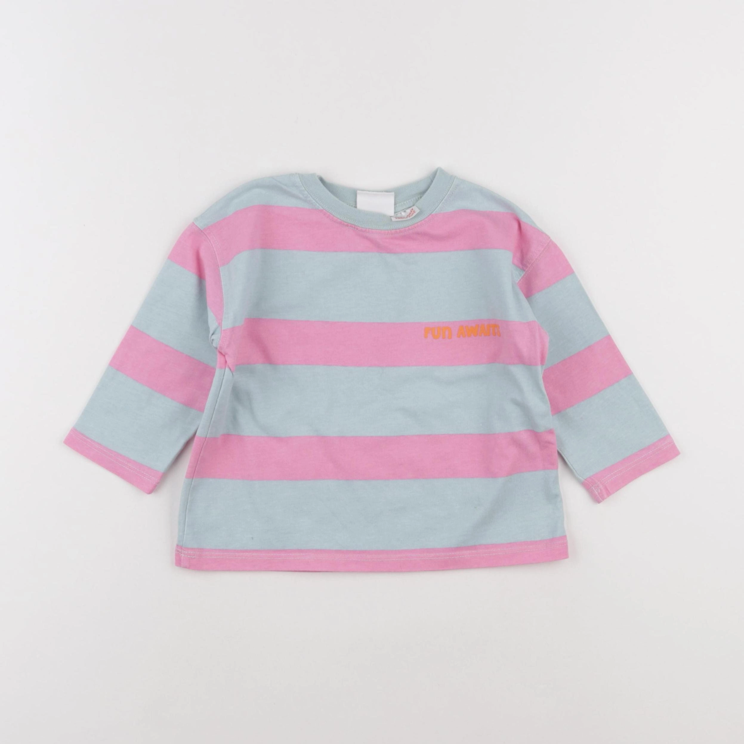 Zara - tee-shirt rose, vert - 9/12 mois