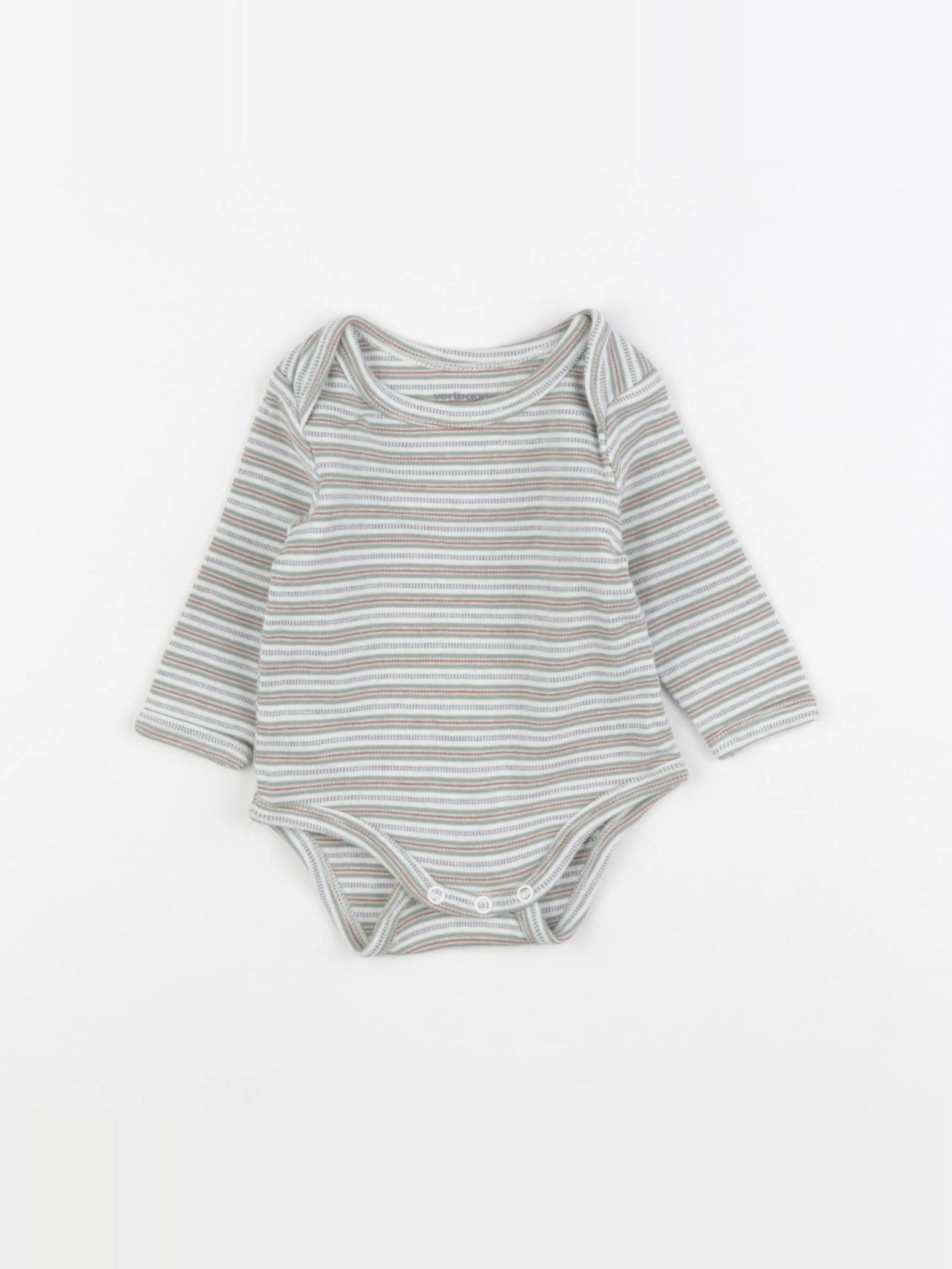 Vertbaudet - body blanc, vert - 3 mois