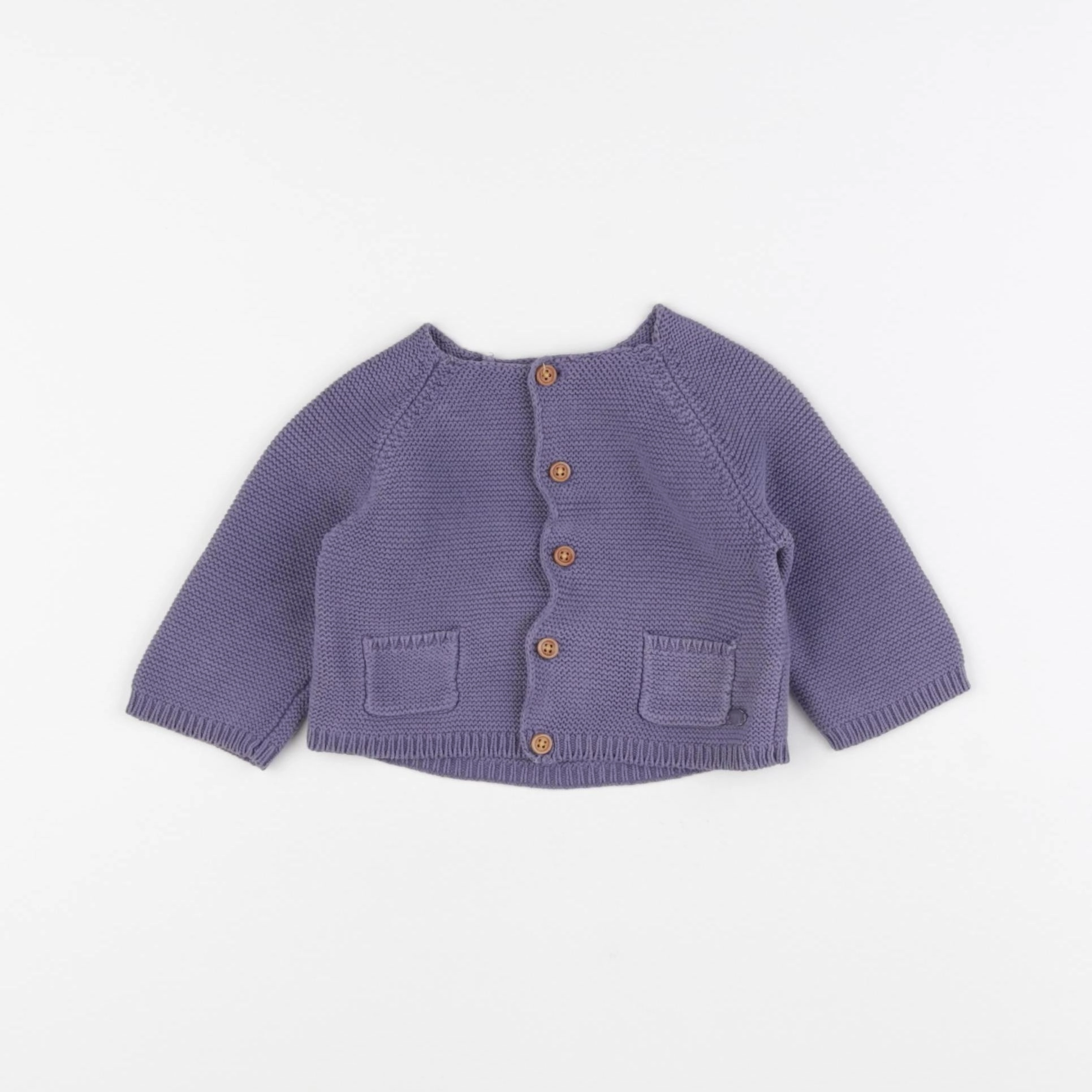 Cyrillus - gilet bleu - 3 mois
