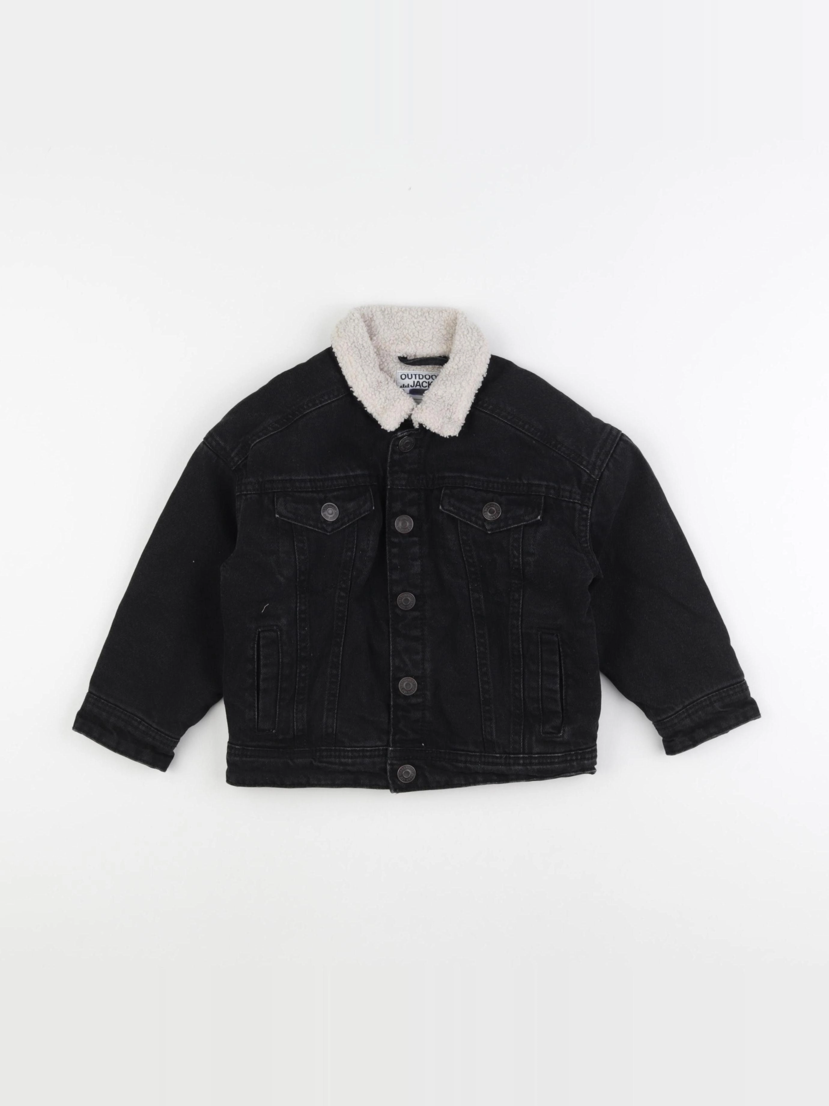Vertbaudet - veste doublé coton noir - 4 ans