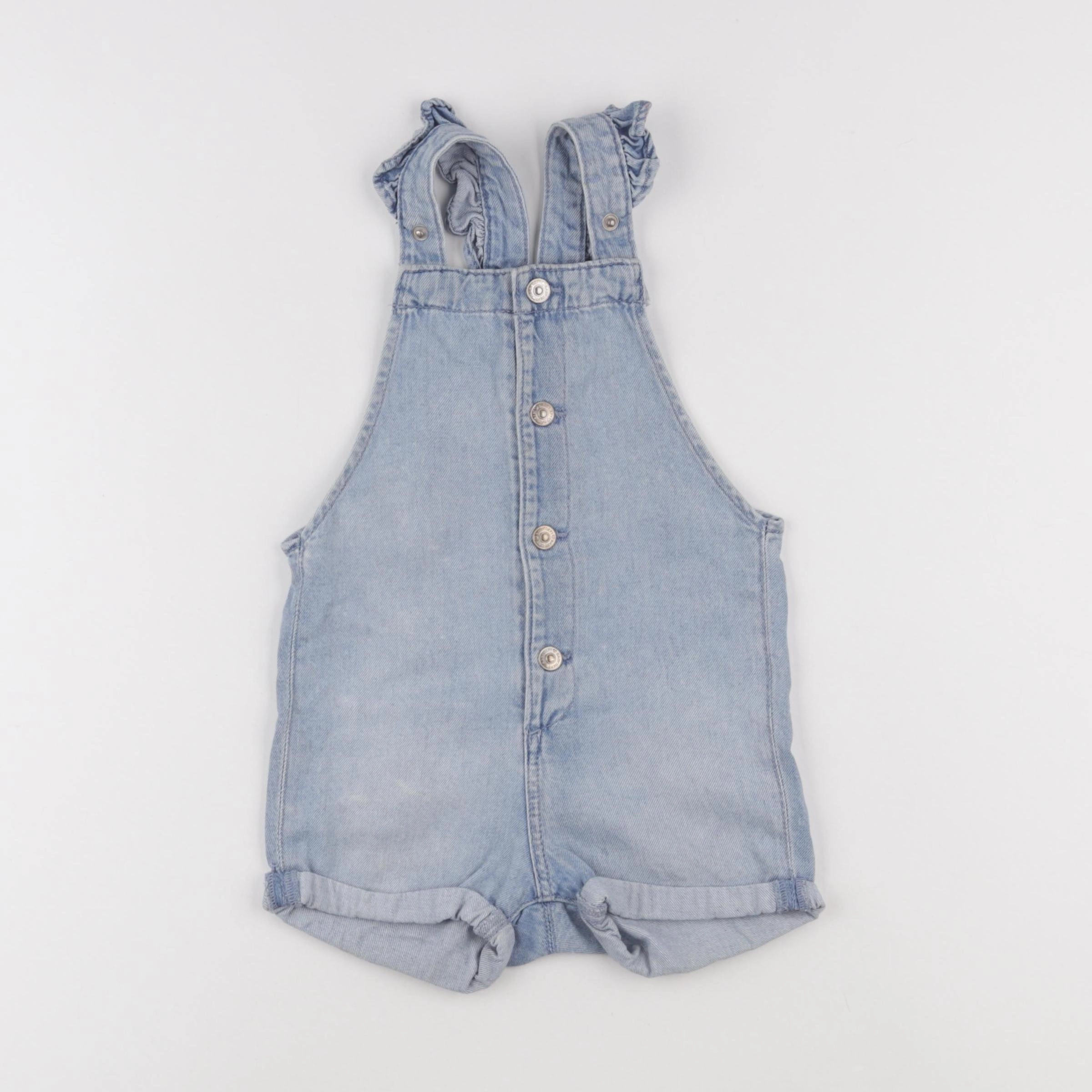 H&M - salopette bleu - 9/12 mois