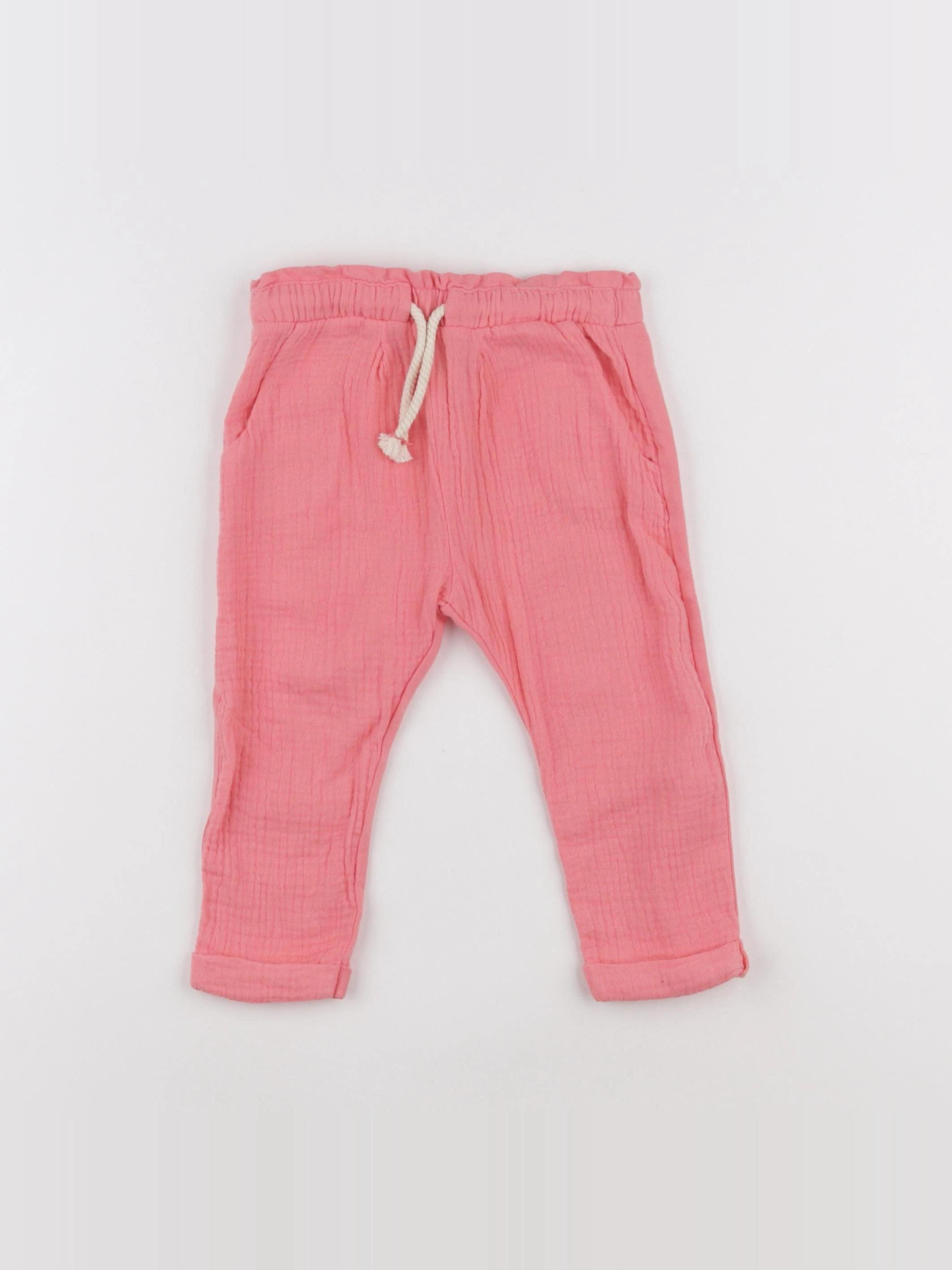 Zara - pantalon rose - 9/12 mois