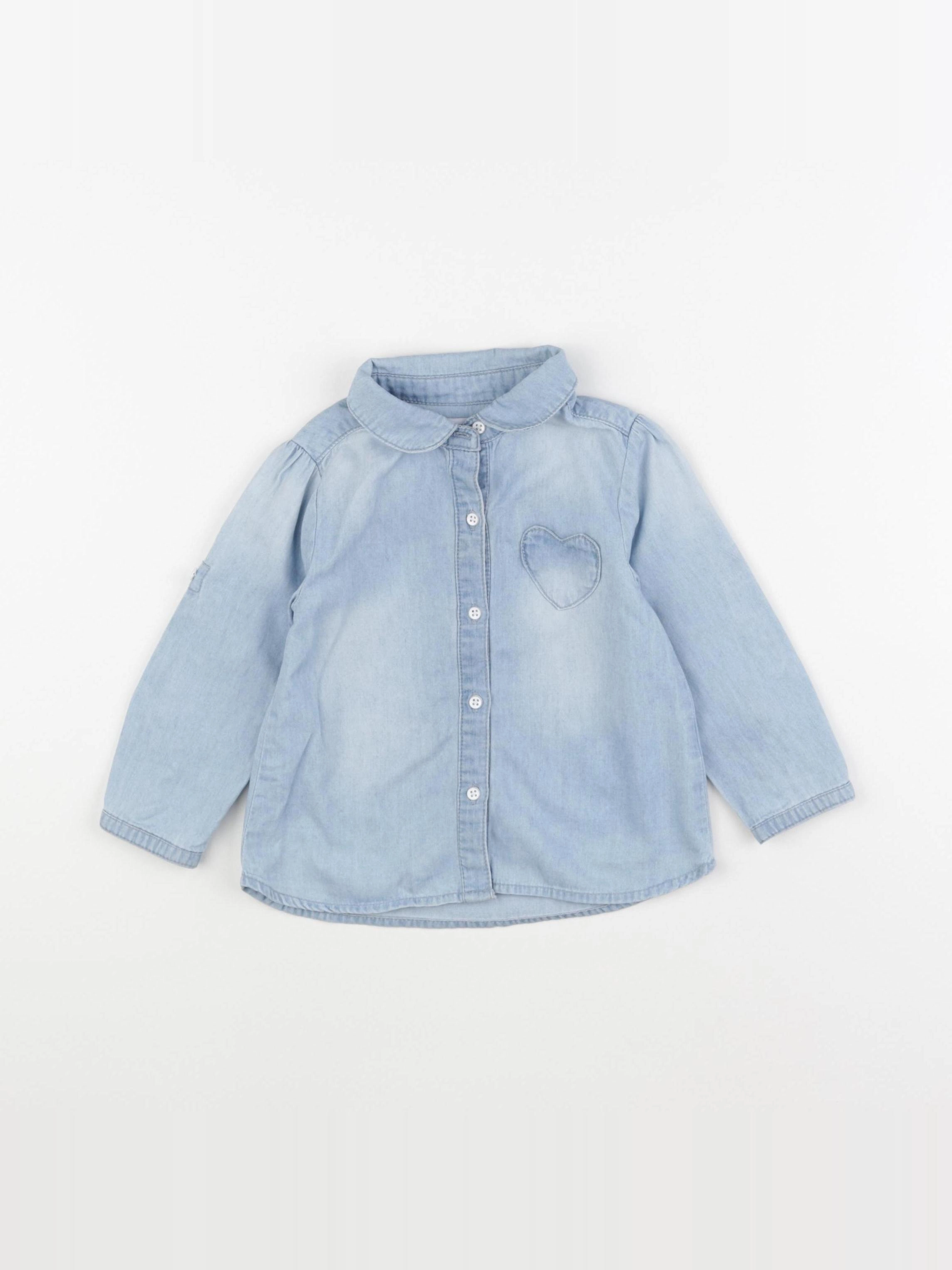 Vertbaudet - chemise bleu - 18 mois