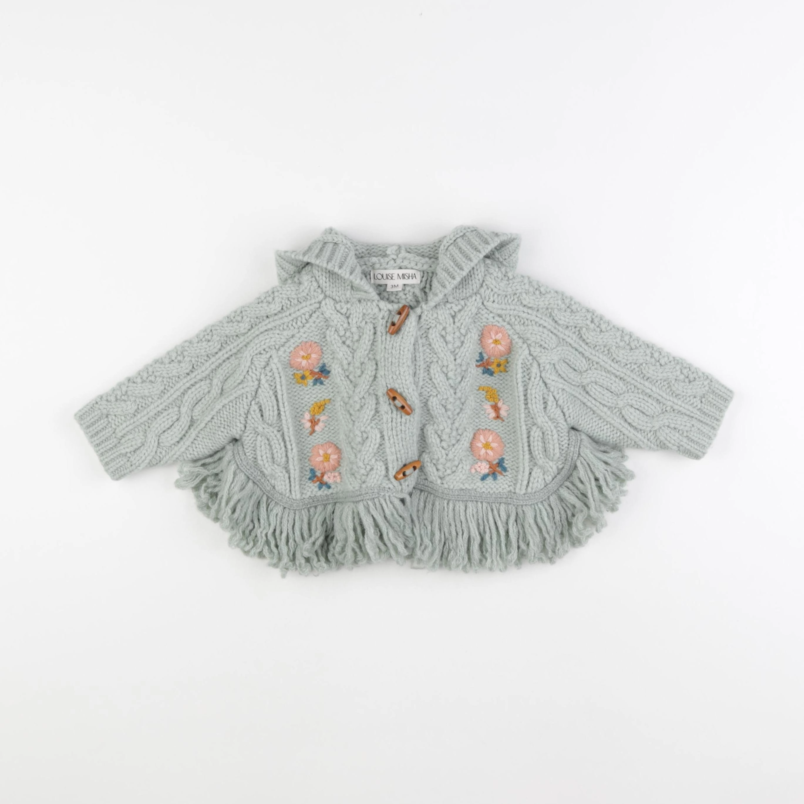 Louise Misha - gilet vert - 3 mois