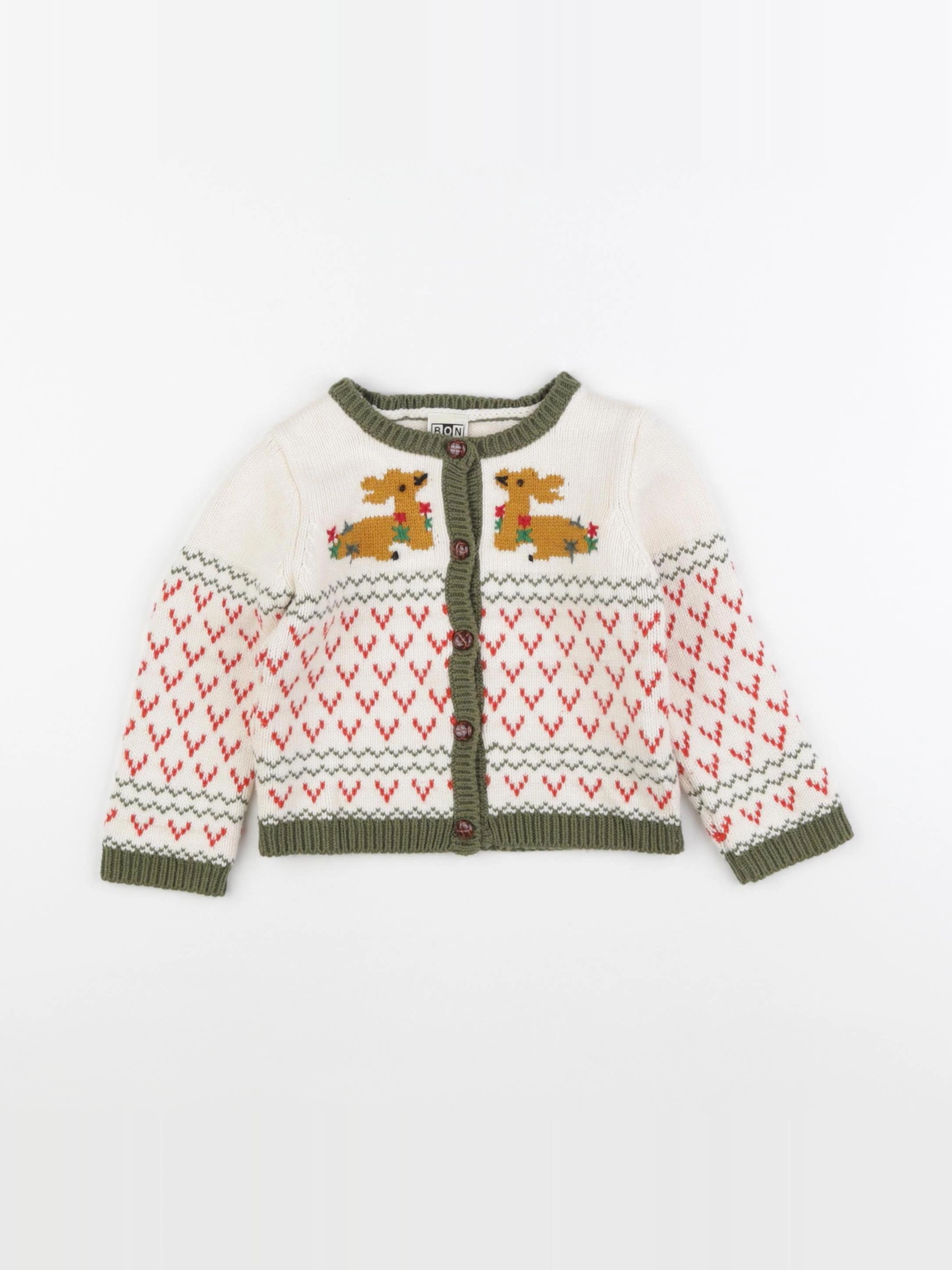 Bonton - gilet multicolore - 2 ans