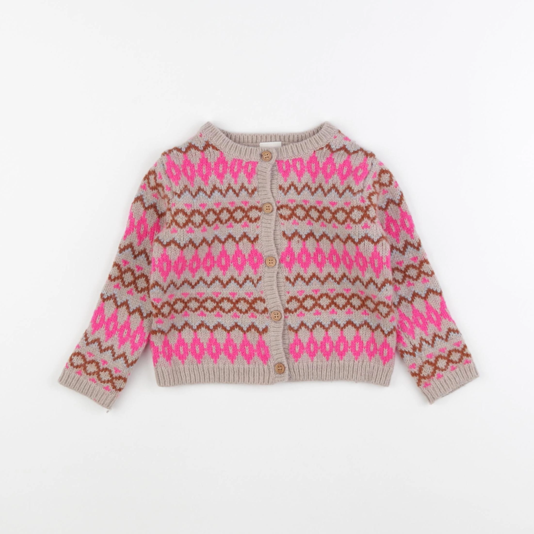 Bonton - gilet rose - 2 ans