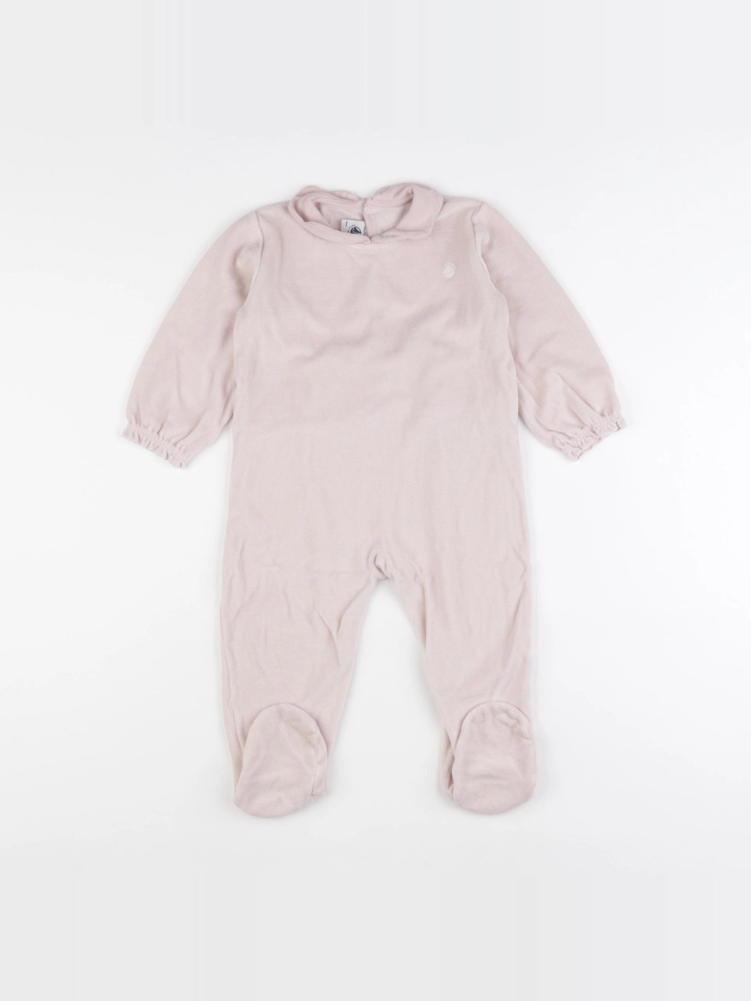 Petit Bateau - pyjama velours rose - 24 mois