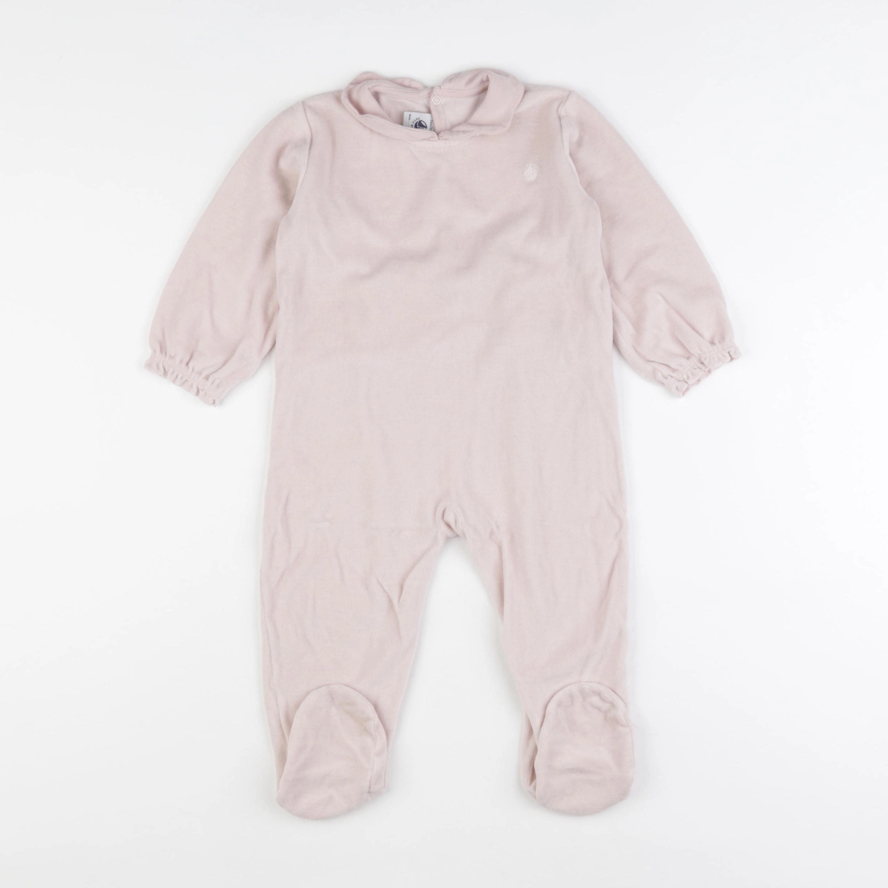 Petit Bateau - pyjama velours rose - 24 mois